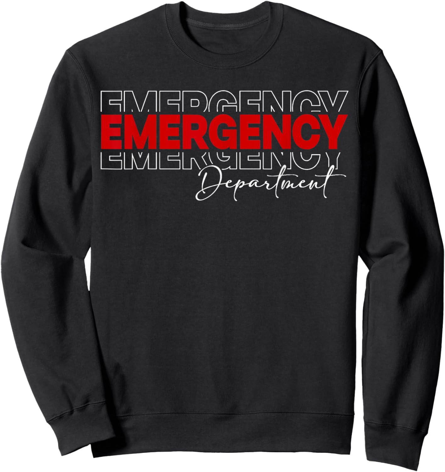 Emergency Room Registered Nurse Retro Er Nurse , , Black, Small, Short Sleeve, , Retro Nurse Sweatshirt - Sweatshirt | Black