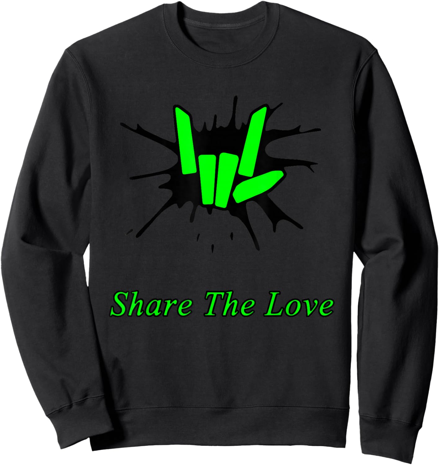 Kids Share The Love Merch for Birthday Gifts Sweatshirt - Sweatshirt | Black