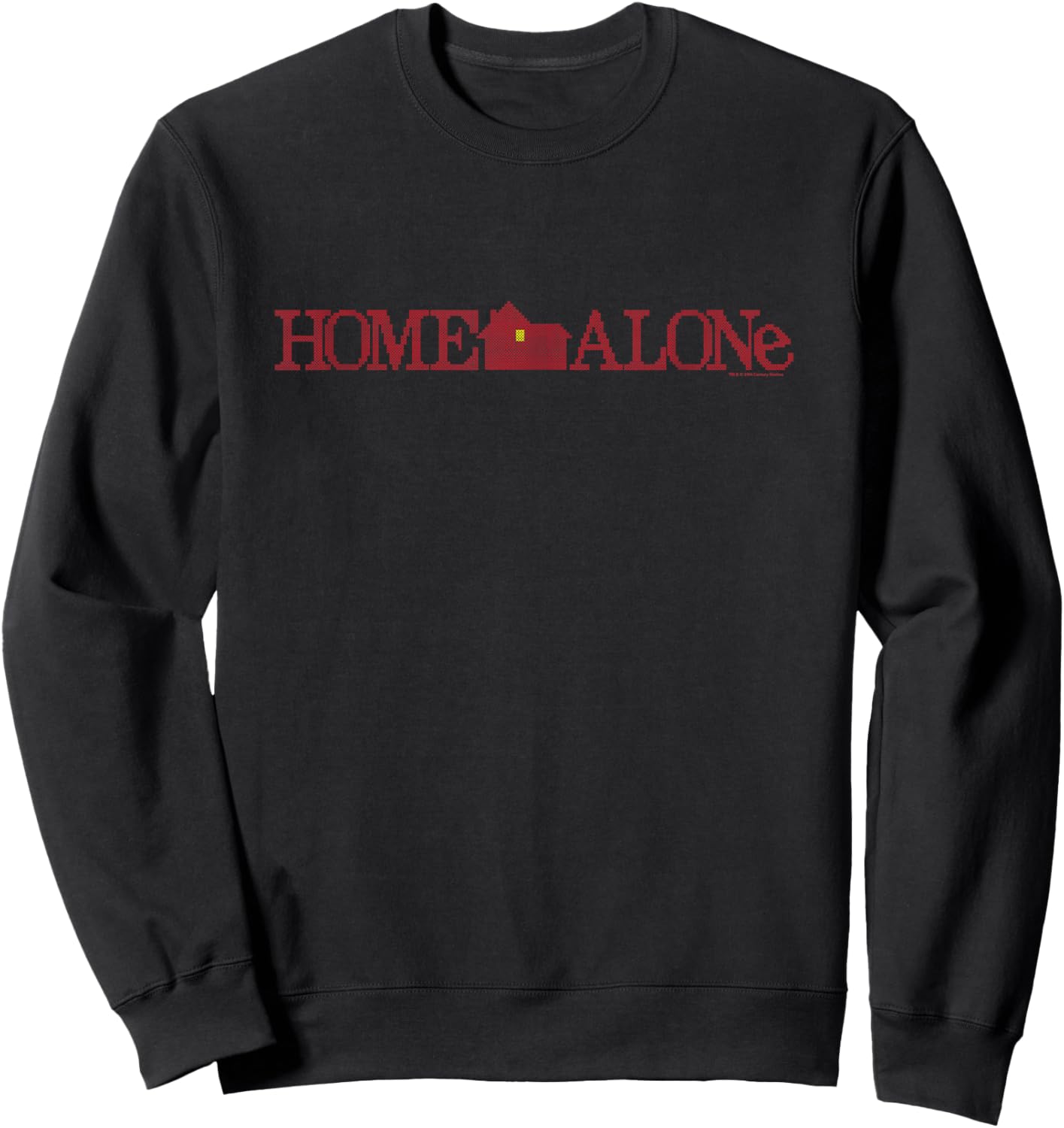 Home Alone Official Movie Logo Cross-Stitch Pattern Sweatshirt - Sweatshirt | Black