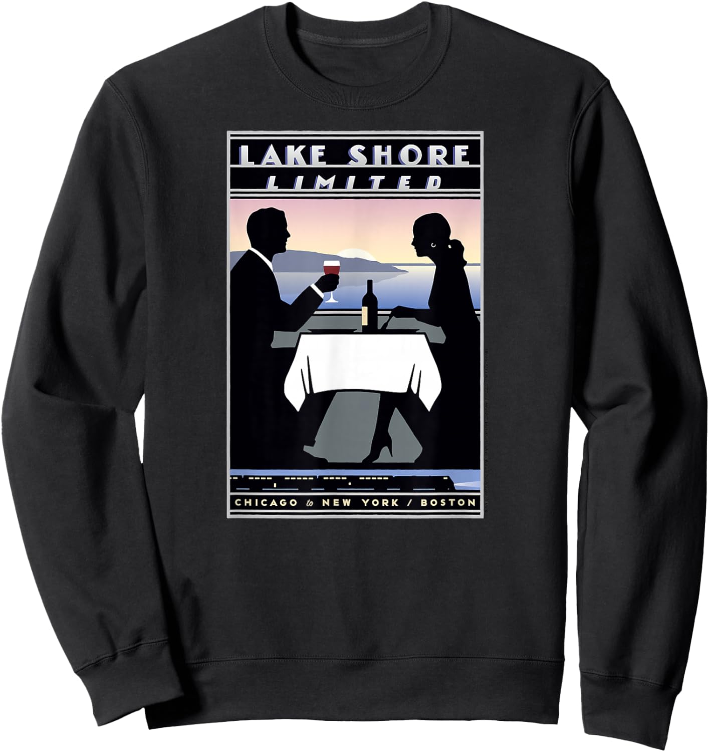 Lake Shore Limited (Chicago-NY-Boston) Sweatshirt - Sweatshirt | Black
