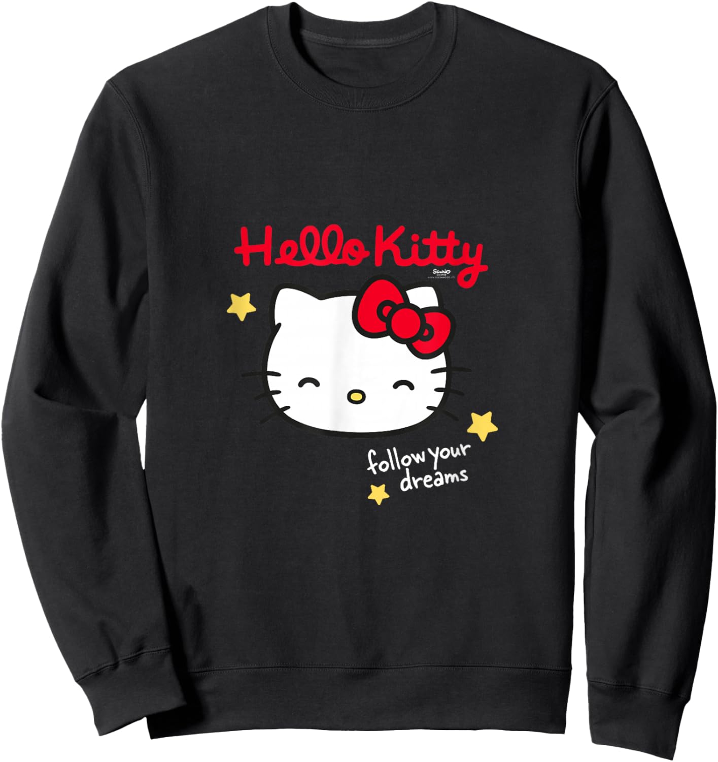 Hello Kitty Character Follow Your Dreams , black, S Sweatshirt - Sweatshirt | Black