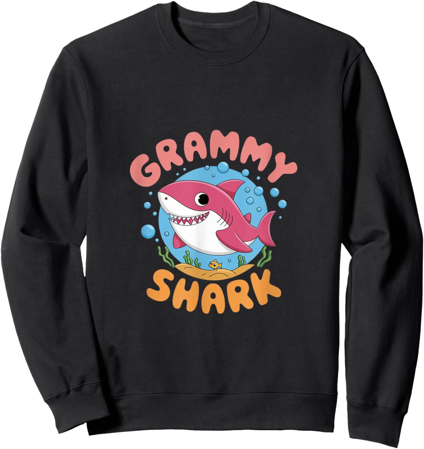 Grammy Shark Shirt Grammy Shark Lover Family Mother's Day Sweatshirt - Sweatshirt | Black