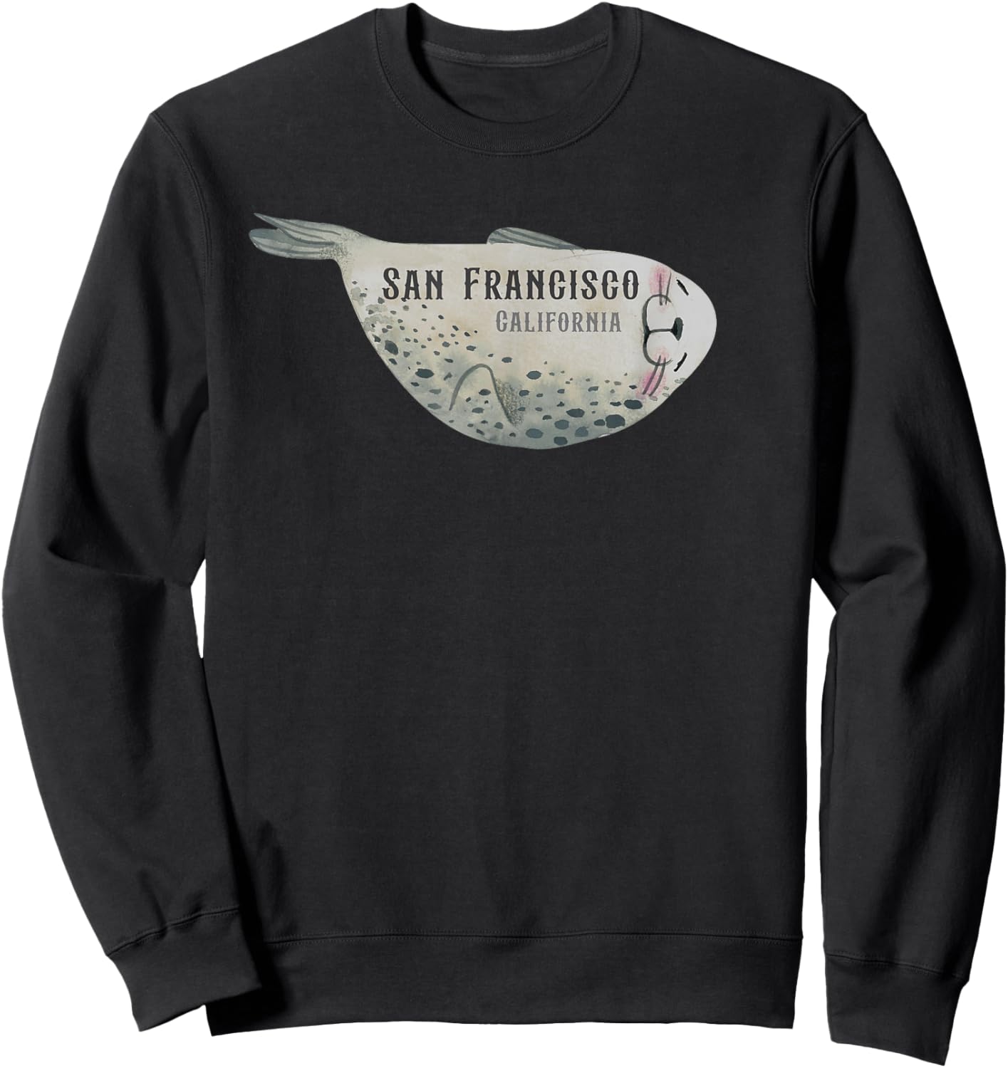 Sea Lions in San Francisco California Sweatshirt - Sweatshirt | Black