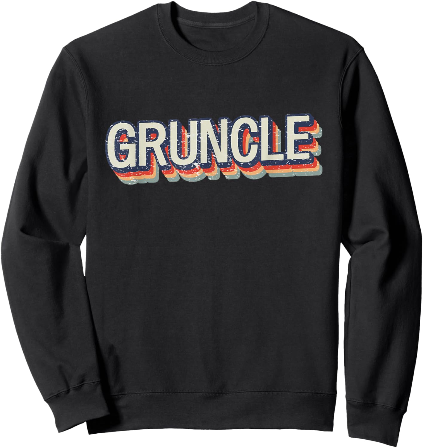 Gruncle Retro Vintage Classic Style Grandpa Sweatshirt - Sweatshirt | Black