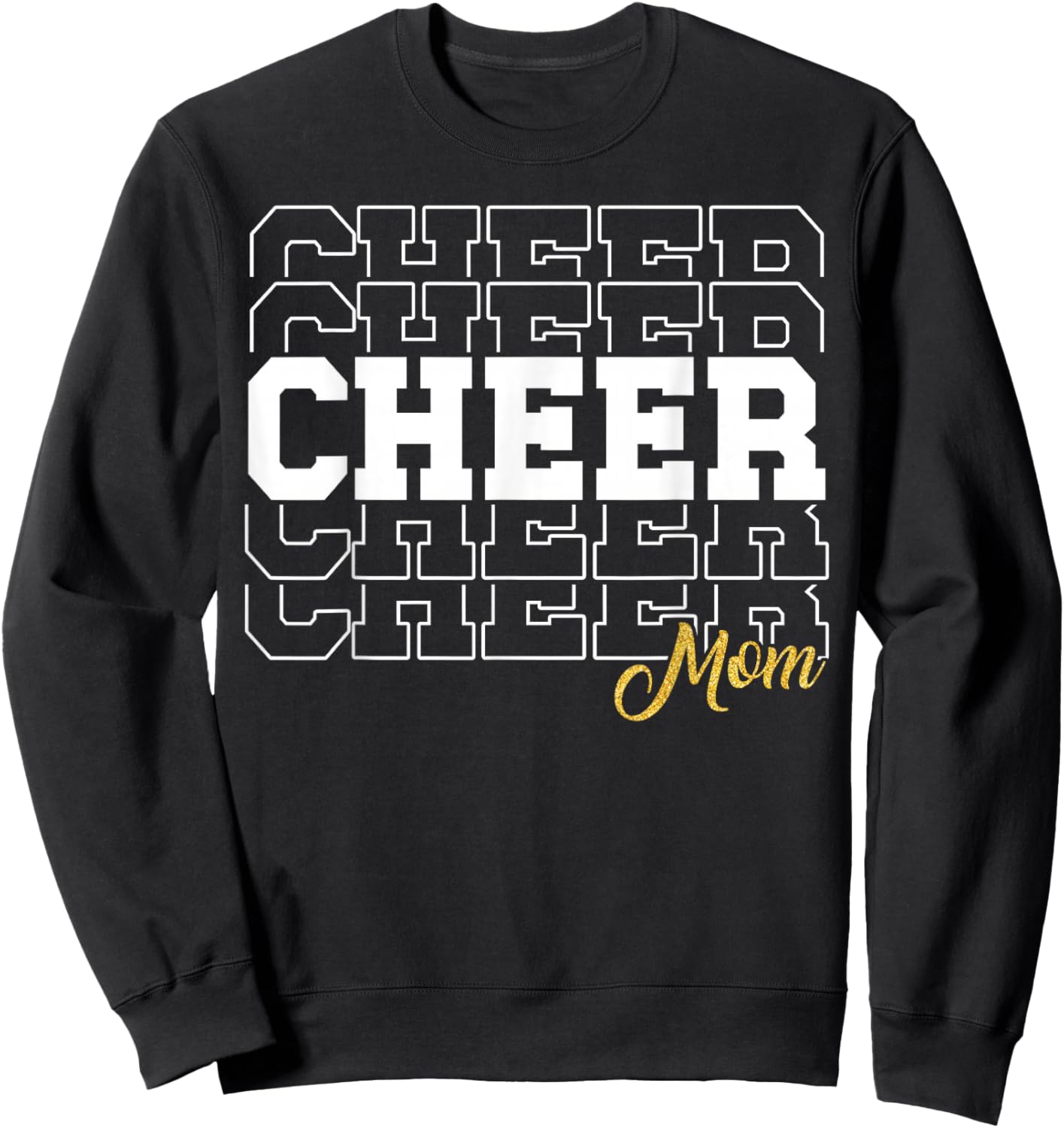 Cheer Mom Biggest Fan Cheerleader Girls Women Cheerleading Sweatshirt - Sweatshirt | Black