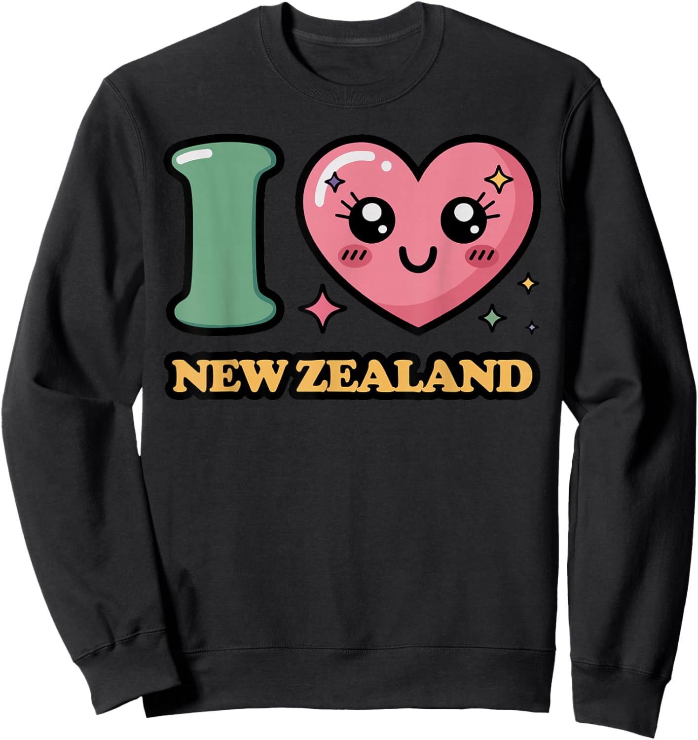I Love New Zealand Sweatshirt - Sweatshirt | Black