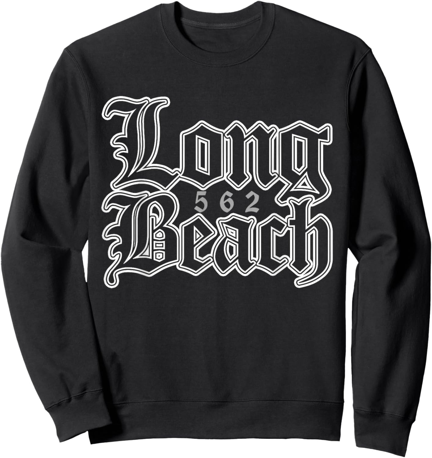 Long Beach California 562 Sweatshirt - Sweatshirt | Black