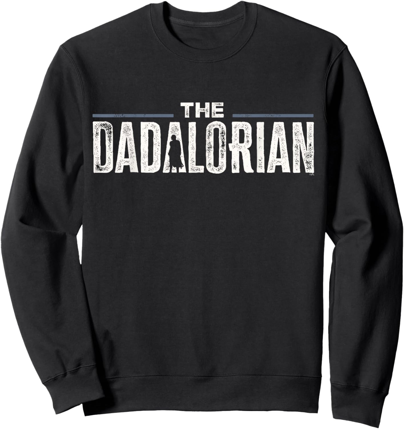 Star Wars The Mandalorian The Dadalorian Weathered Logo Sweatshirt - Sweatshirt | Black