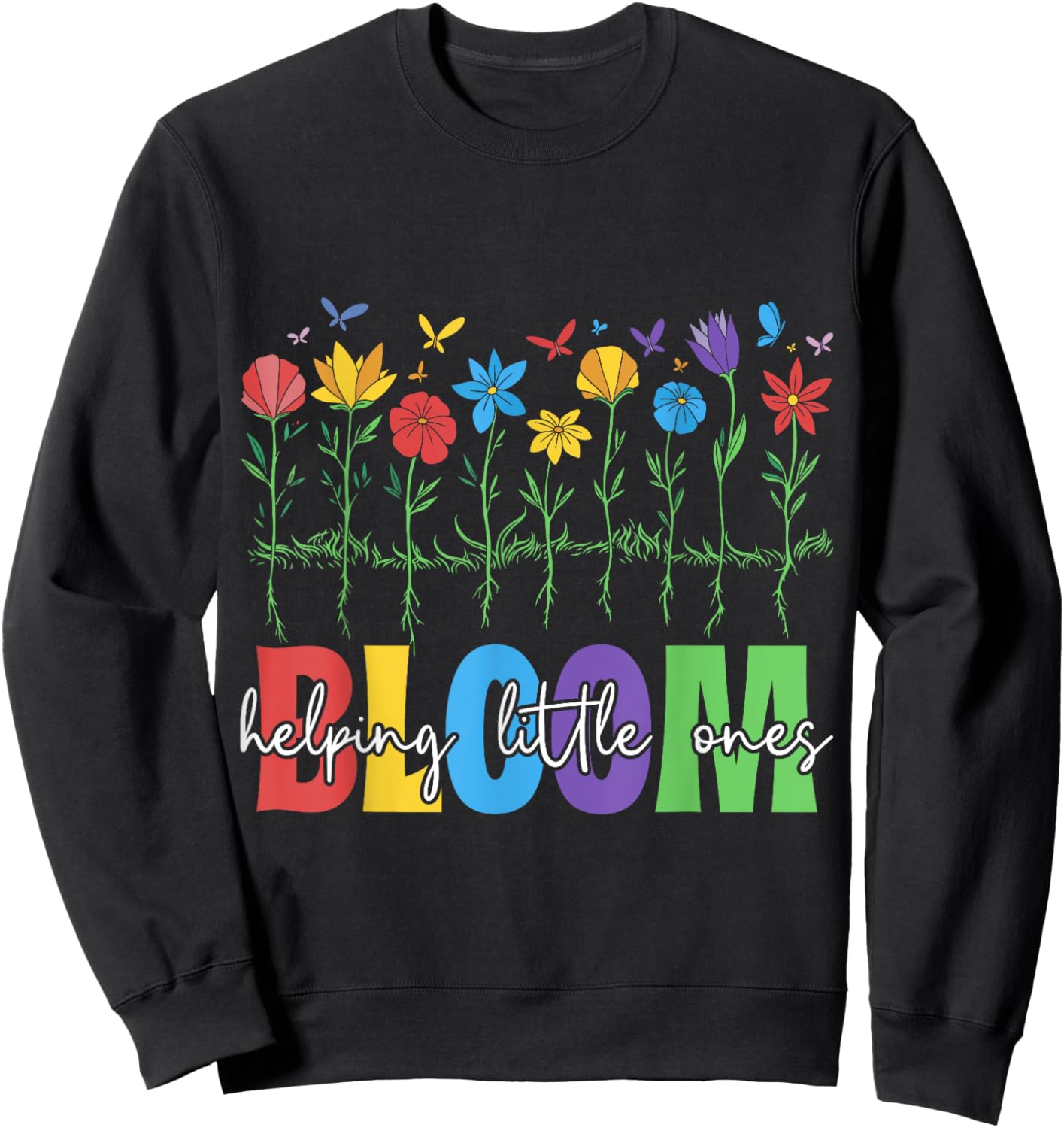 NICU Helping Little Ones Bloom Sweatshirt - Sweatshirt | Black