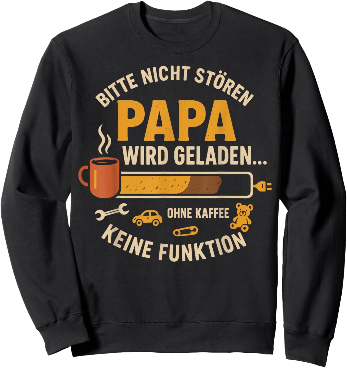 Papa Geschenk Papa Vatertag Shirt Herren Lustig Papa Sweatshirt - Sweatshirt | Black