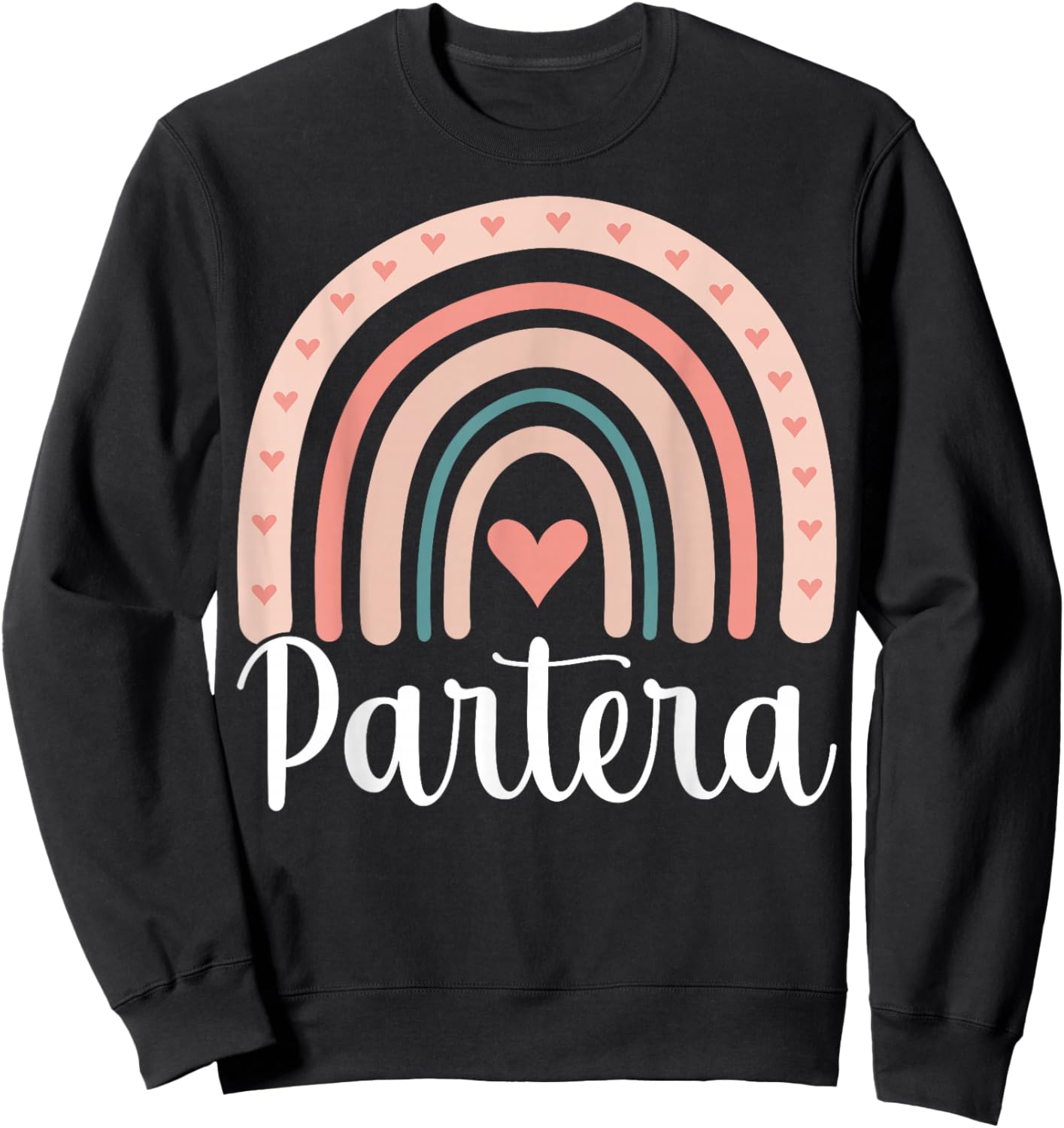 Boho Rainbow Partera - Midwifery Midwife Gifts Funny Doula Sweatshirt - Sweatshirt | Black