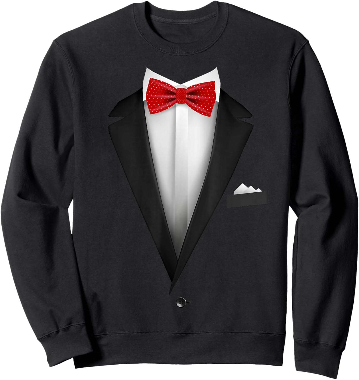 Bow Tie Tuxedo Wedding Special Occasion Sweatshirt - Sweatshirt | Black