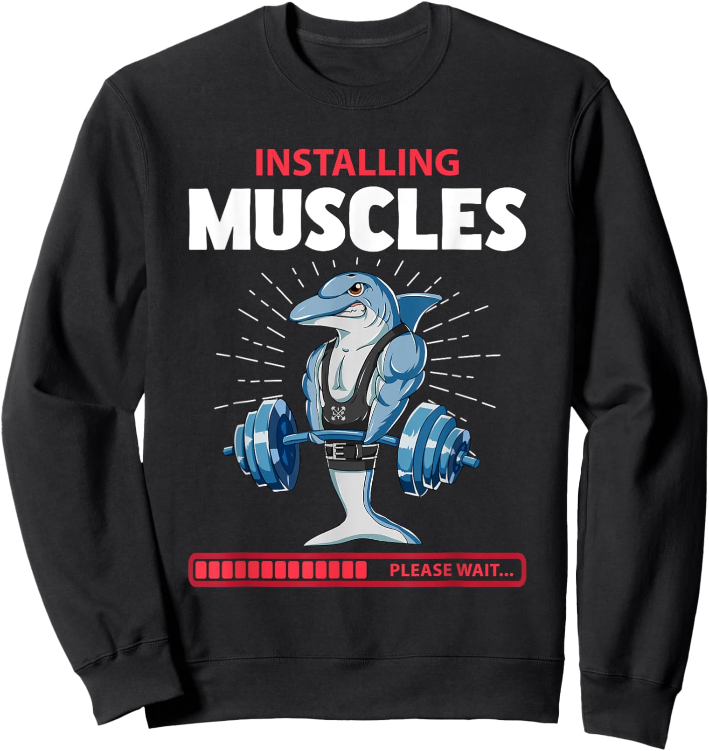Dolphin Deadlift Fitness Gym Weightlifting Sweatshirt - Sweatshirt | Black