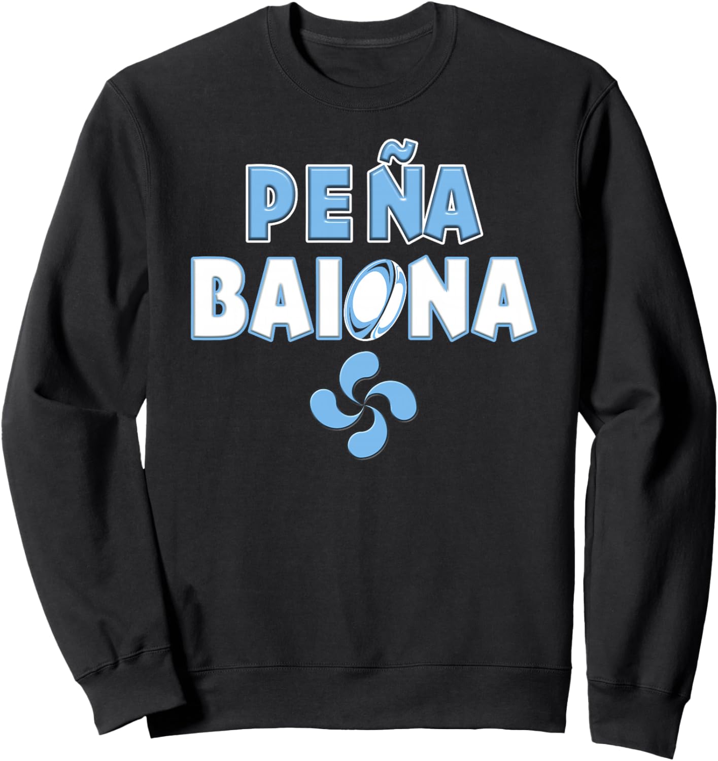 l'esprit du Rugby Bayonnais Pays Basque Supporter Famille Haut de Gamme Sweatshirt - Sweatshirt | Black