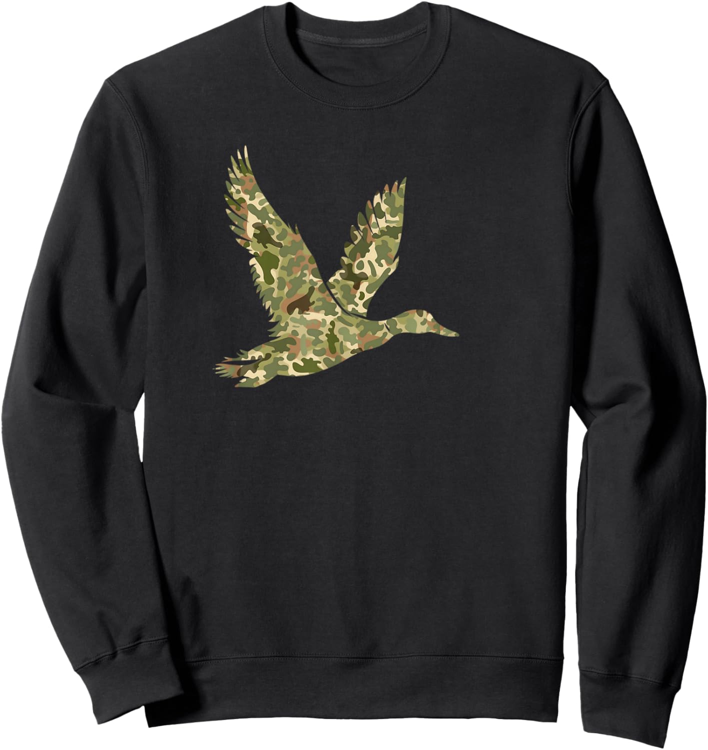 Southern Hunting Dog Duck Camo Vintage Hunter Gifts Sweatshirt - Sweatshirt | Black
