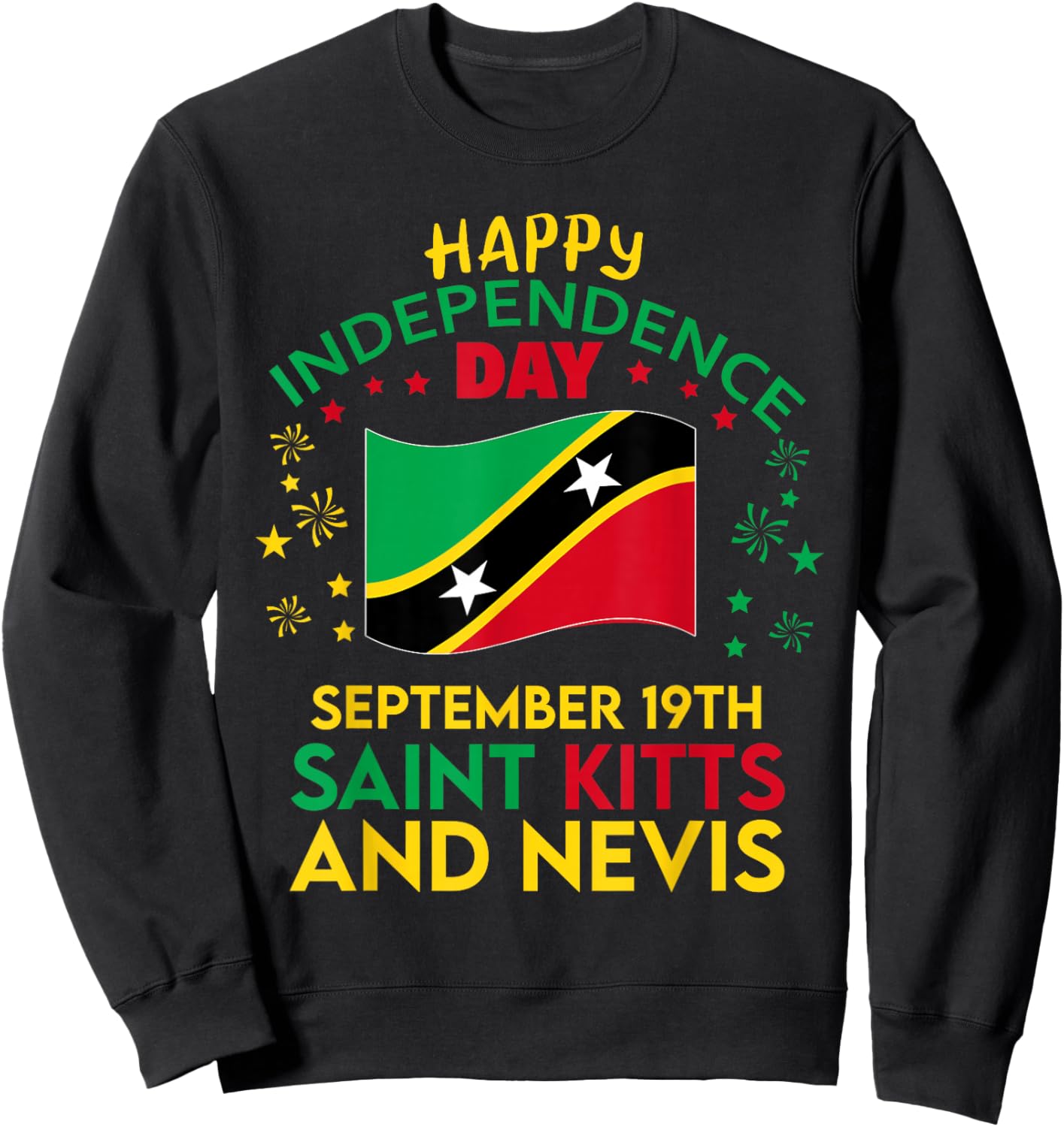 Saint Kitts and Nevis 42nd Independence Day Kittitian Pride Sweatshirt - Sweatshirt | Black
