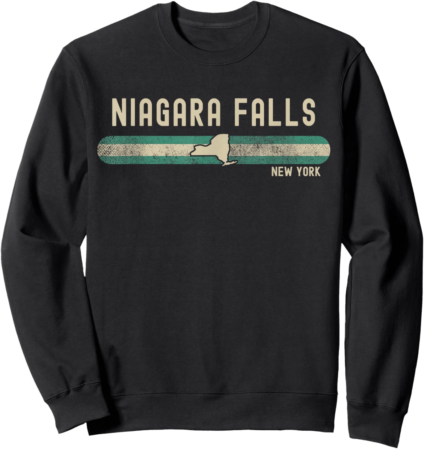Niagara Falls NY | New York | Travel & 80s Style Sweatshirt - Sweatshirt | Black