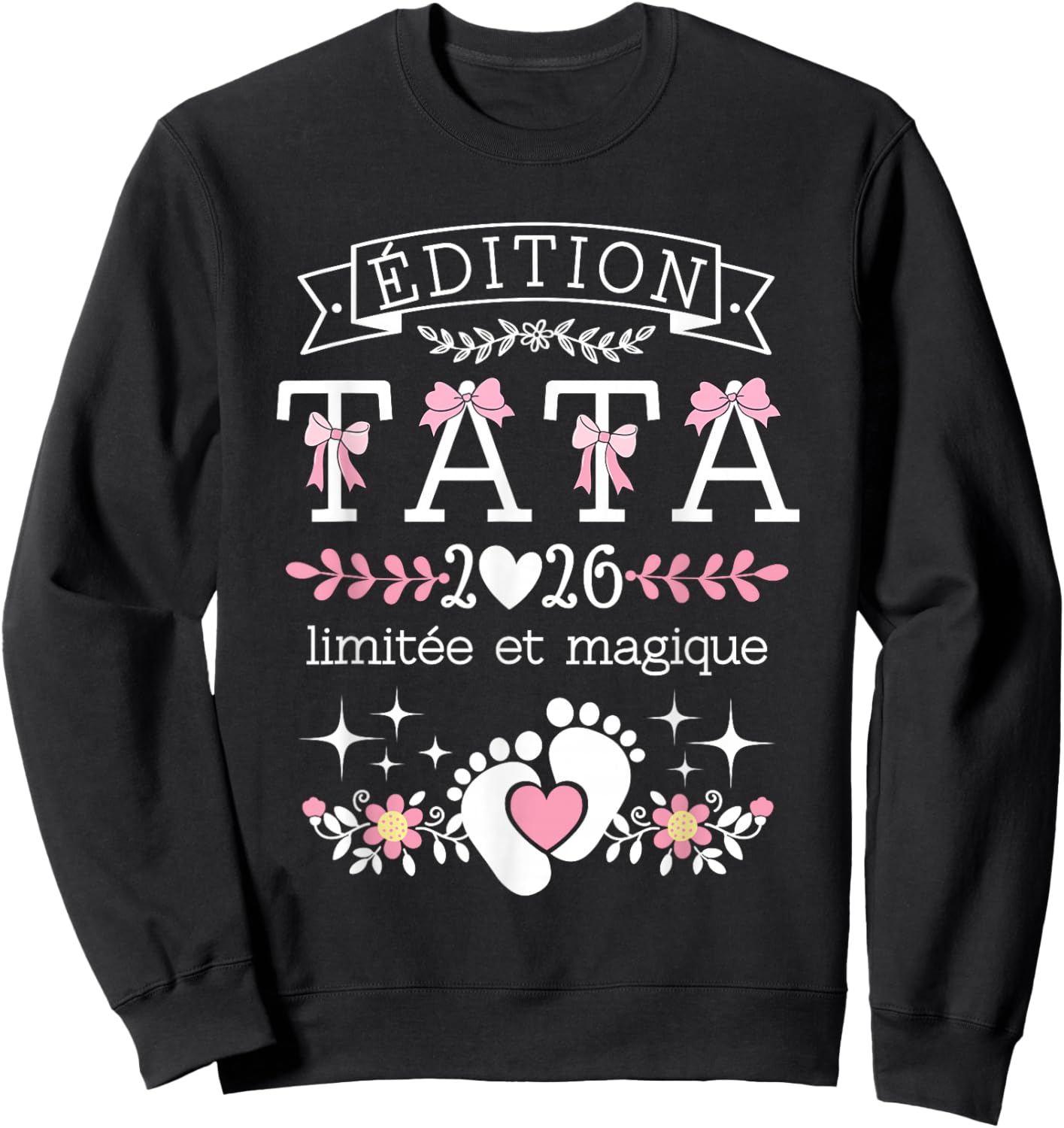 Future Tata 2026 Gift Announcement Pregnancy Aunt 2026 Sweatshirt - Sweatshirt | Black