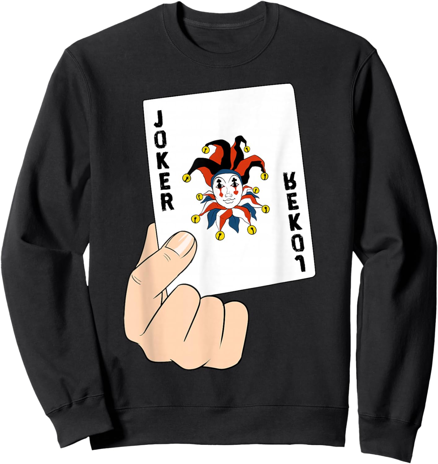 Funny Playing Cards Casino Game Joker Sweatshirt - Sweatshirt | Black