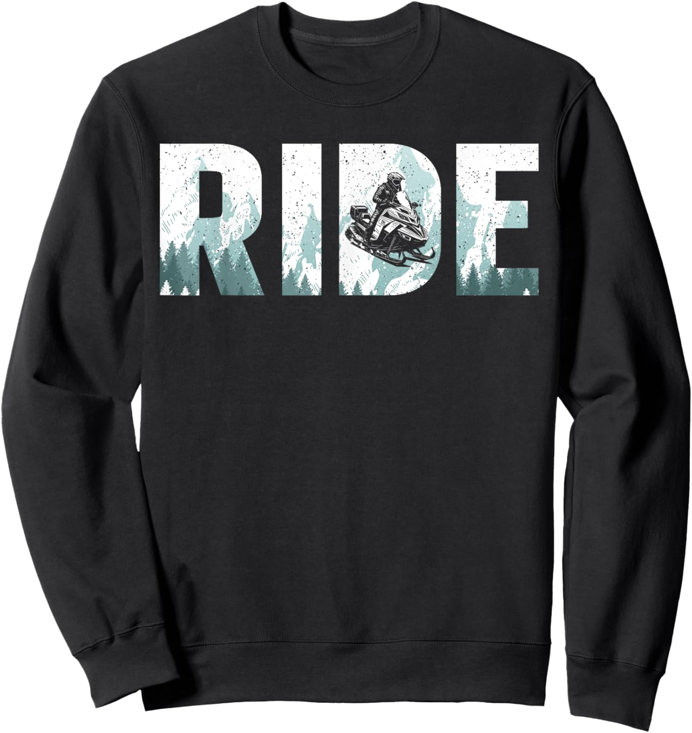 Funny Snowmobile Design Women Snowmobile Lovers Sweatshirt - Sweatshirt | Black