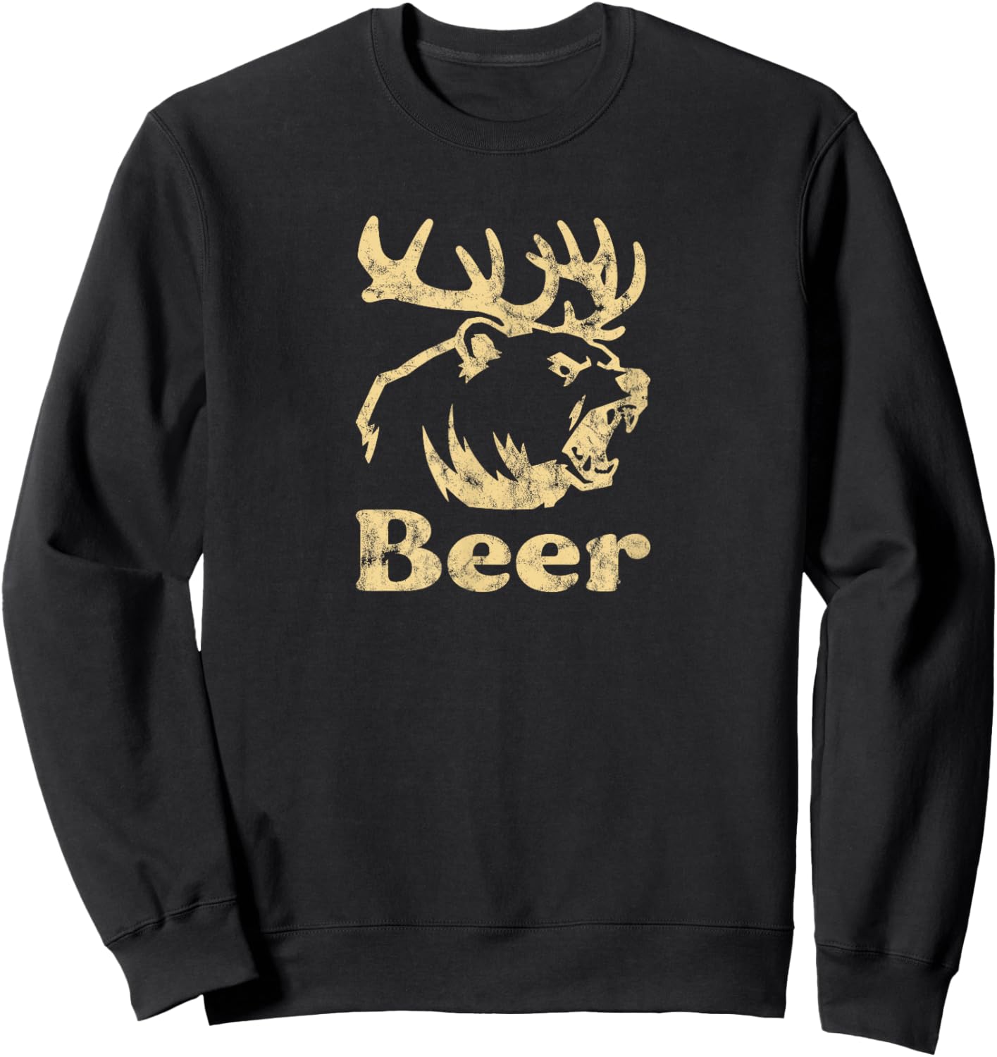 Bear Deer Beer Sweatshirt - Sweatshirt | Black