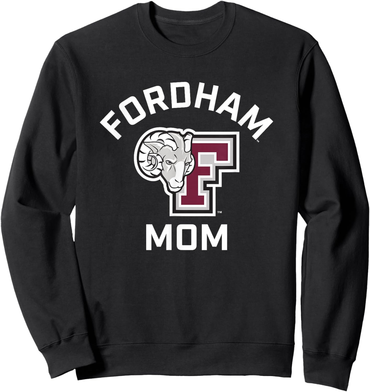 Fordham University Rams Arched Mom Sweatshirt - Sweatshirt | Black