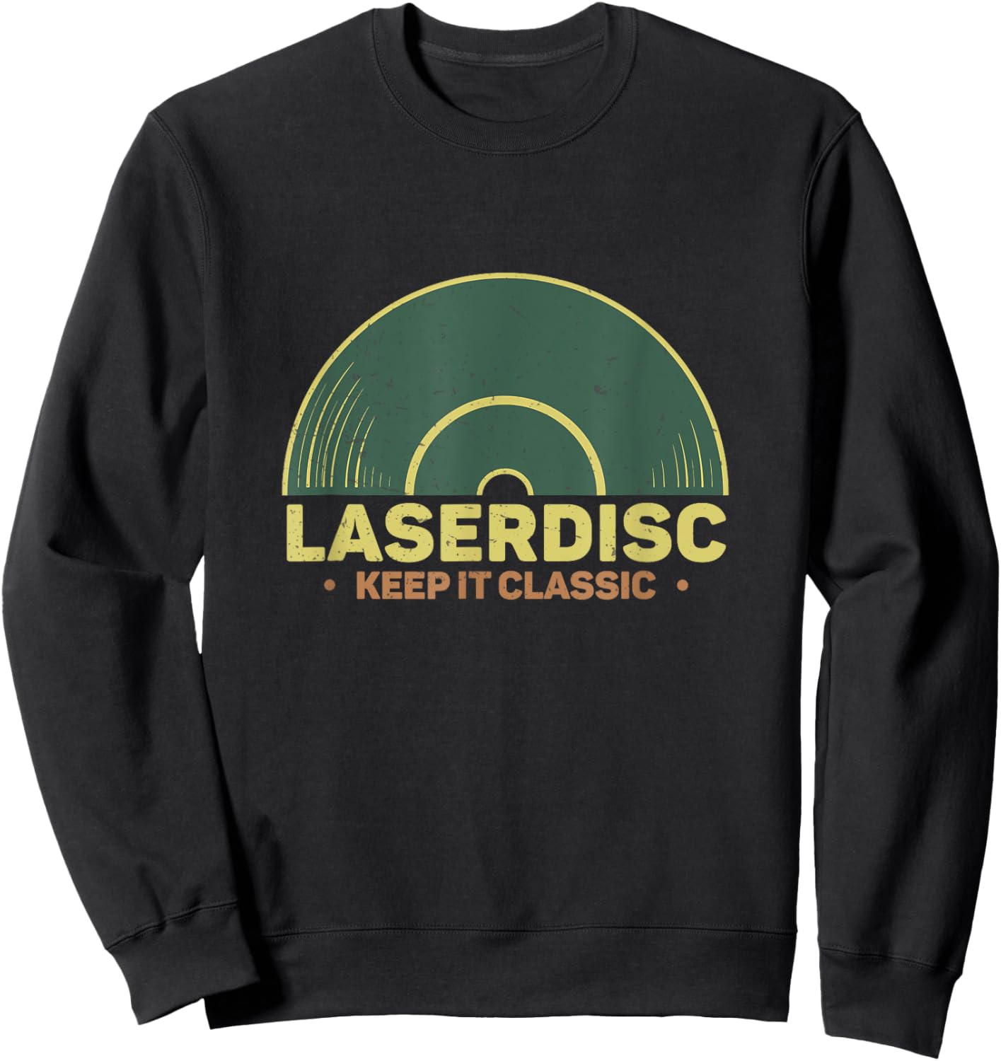 Reflective Optical Video Disc System Awesome Laserdisc Keep It Classic - Black, Small Sweatshirt - Sweatshirt | Black