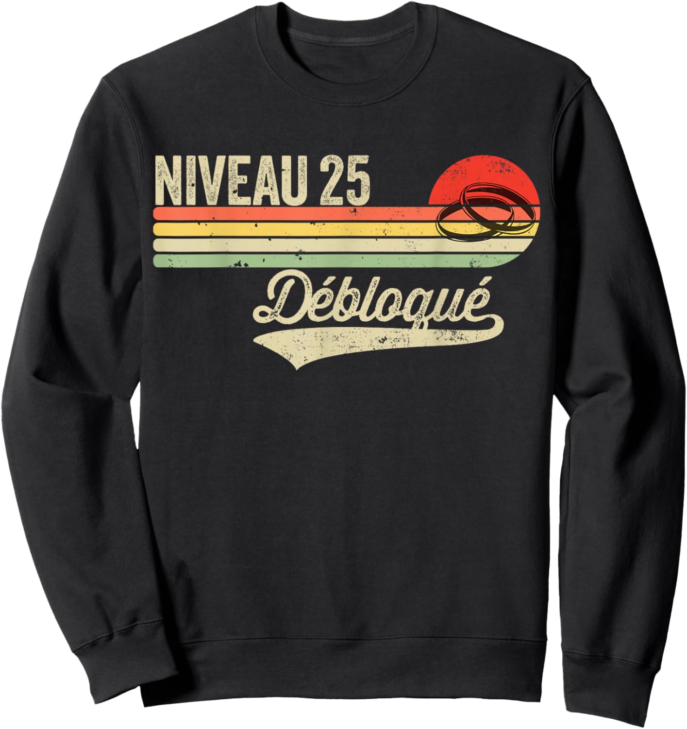 Silver Wedding Anniversary Gift - 25 Years of Wedding Sweatshirt - Sweatshirt | Black