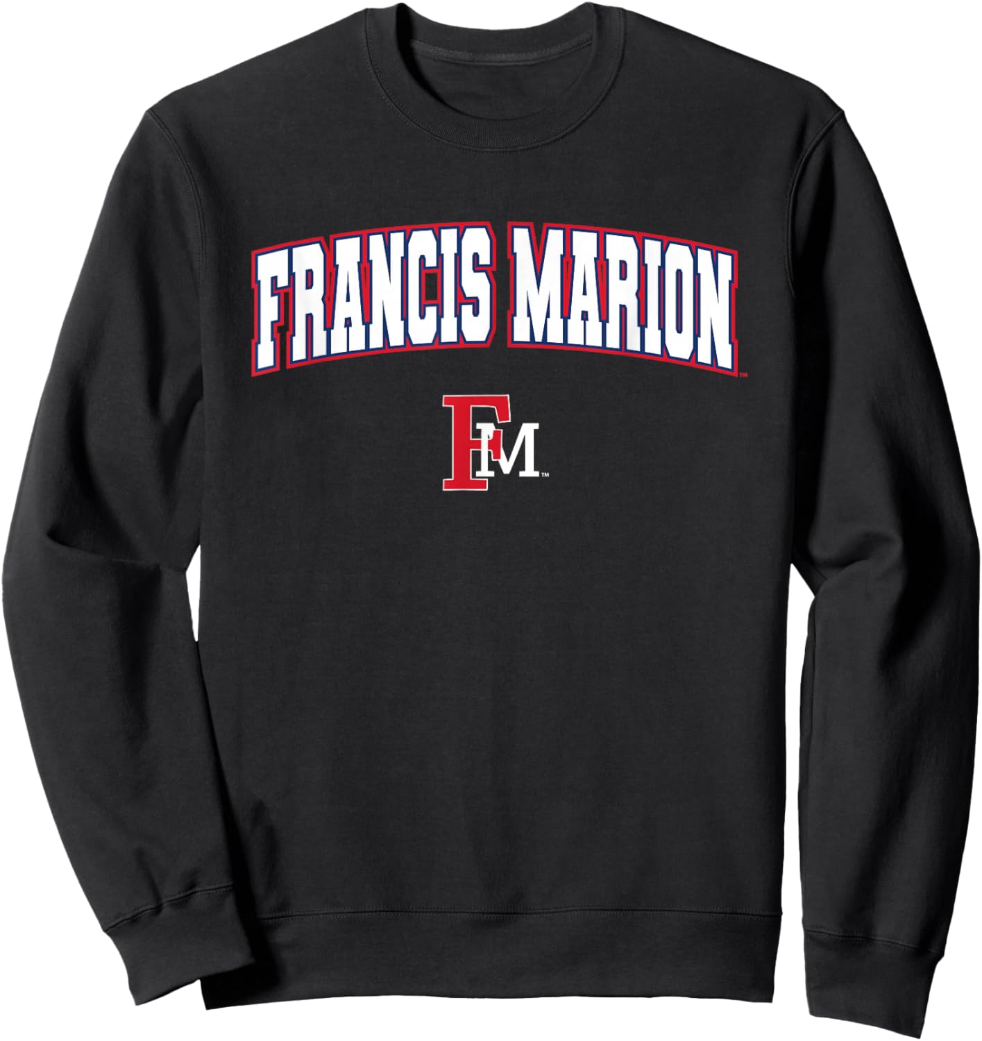 Francis Marion University Patriots Arch Logo Sweatshirt - Sweatshirt | Black
