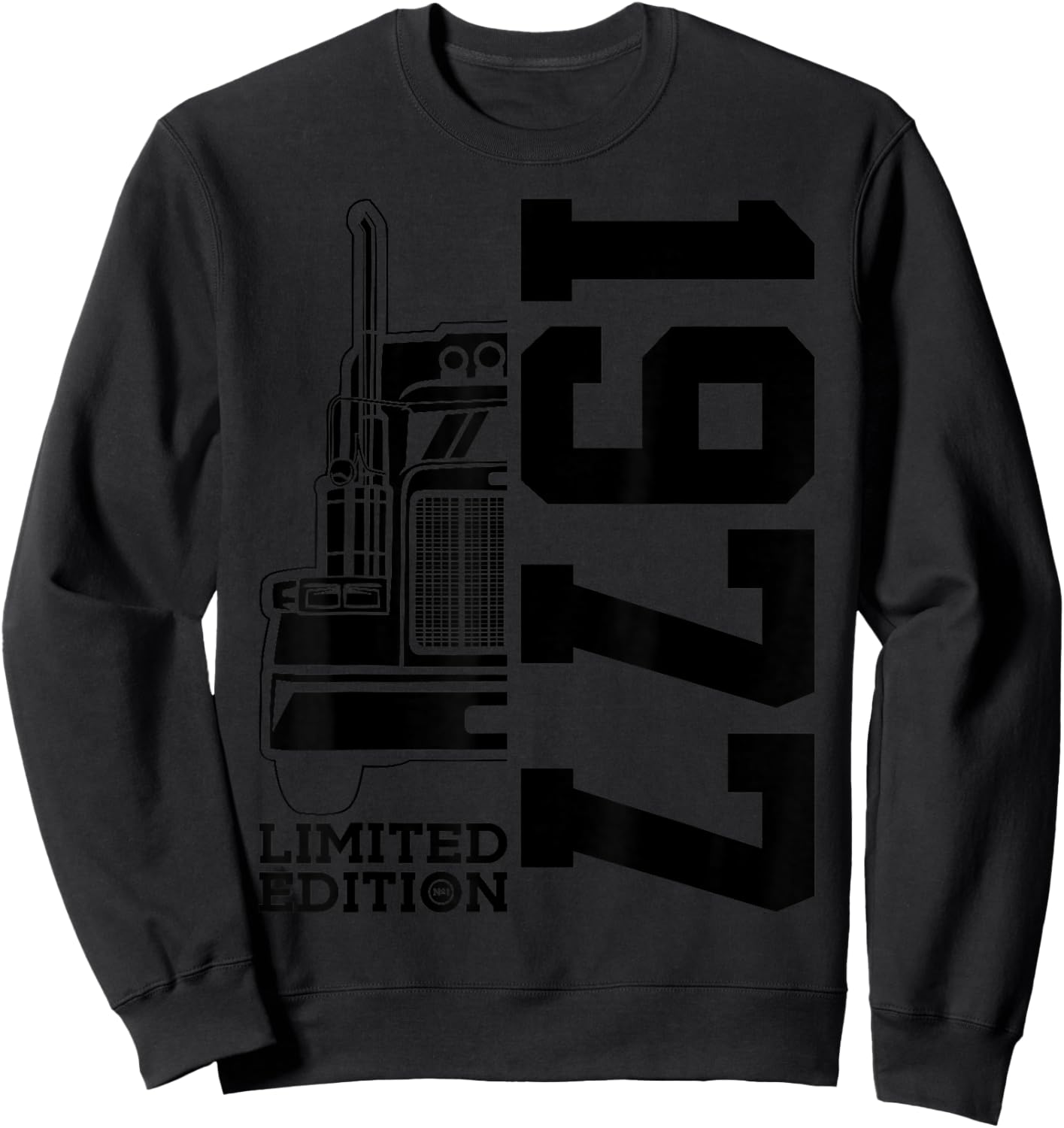 49 Years Trucker 1977 Truck Driver 49th Birthday Sweatshirt - Sweatshirt | Black