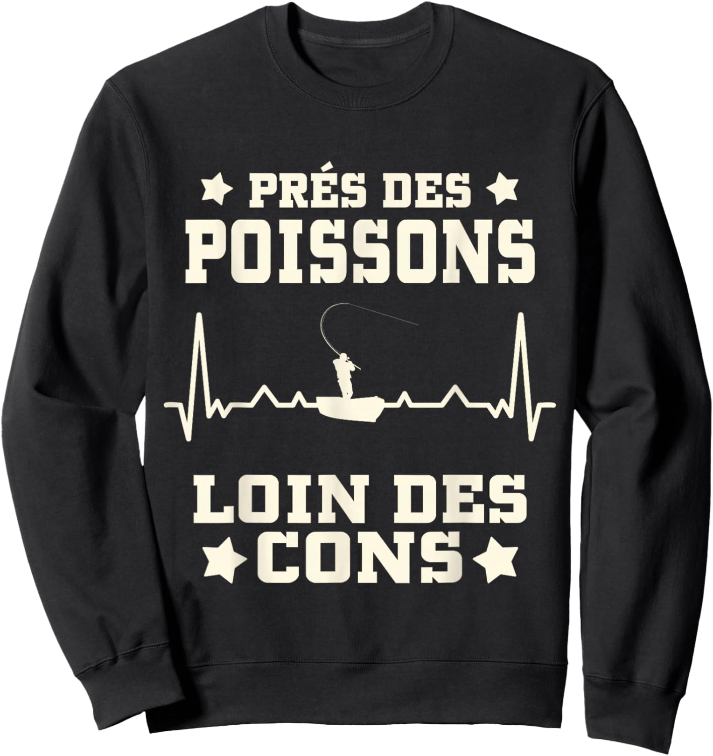 Best Fisherman Near Fish Away Cons Sweatshirt - Sweatshirt | Black