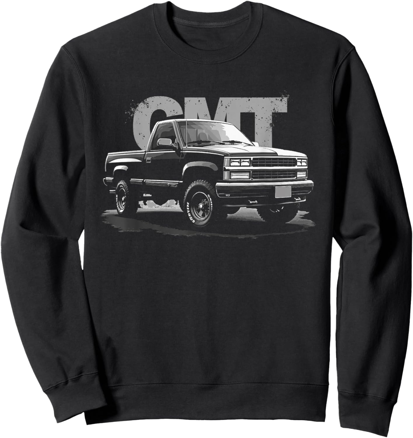 GMT400 88-98 Single Cab 4x4 OBS Old Body Style Truck Sweatshirt - Sweatshirt | Black