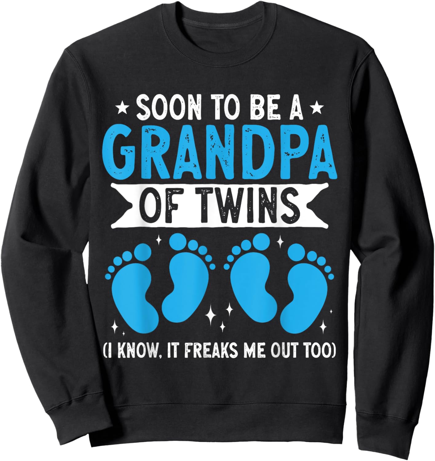 Twin Grandpa Soon To Be A Grandpa Of Twins Sweatshirt - Sweatshirt | Black