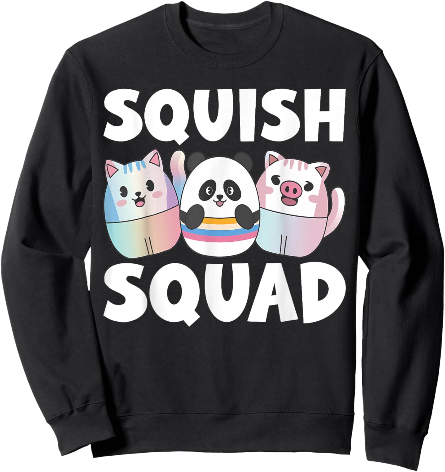 Squish Squad Birthday For Girls Kids Toddlers Sweatshirt - Sweatshirt | Black