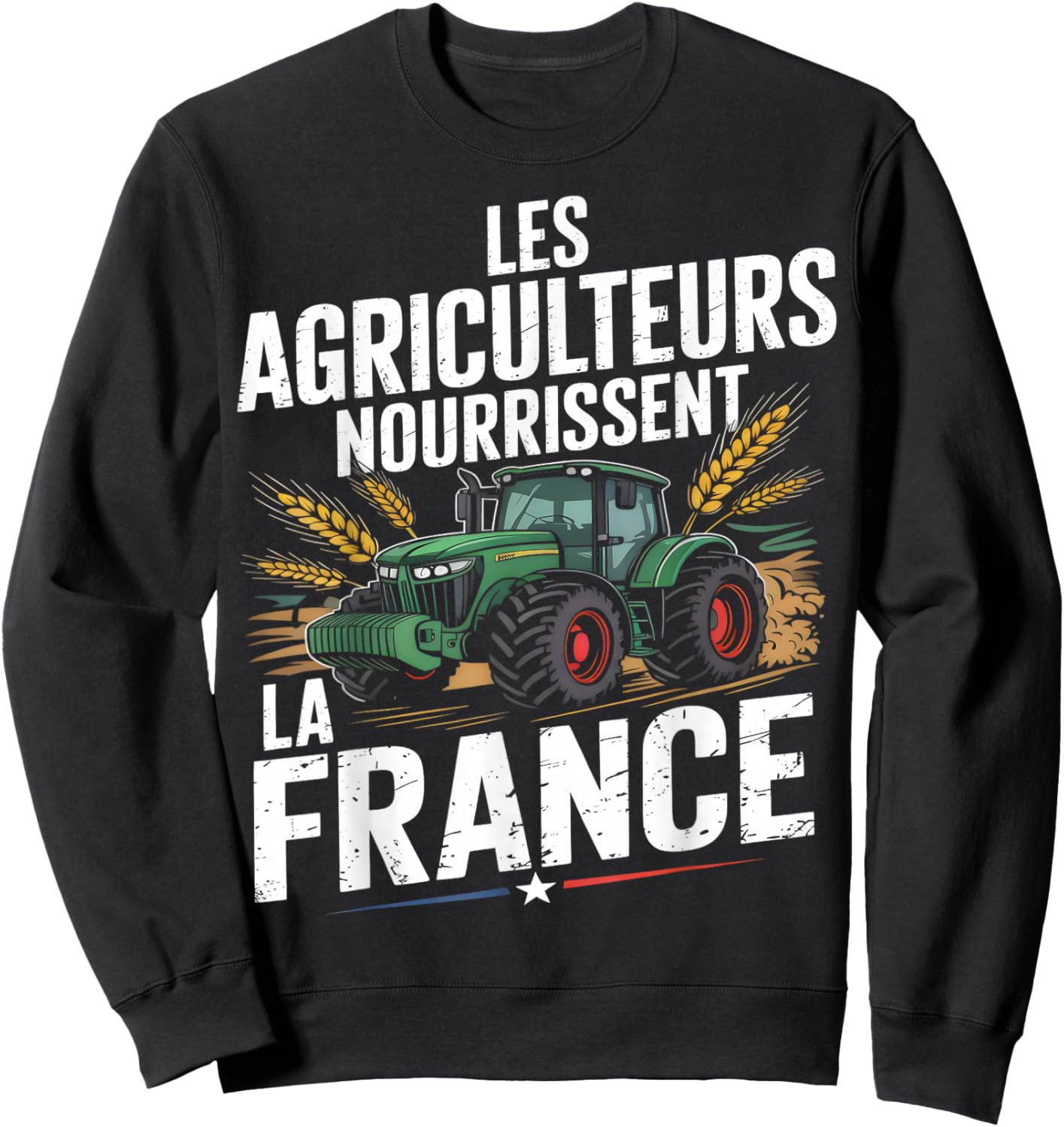 Farmers Feed France Tractor Agricultural Sweatshirt - Sweatshirt | Black