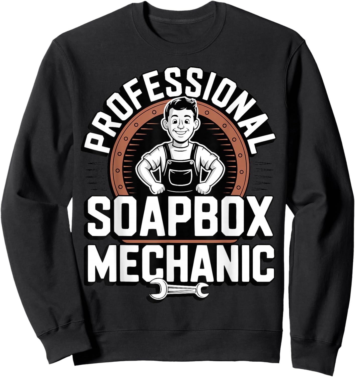 Funny Father Soapbox Derby Racing Dad Sweatshirt - Sweatshirt | Black