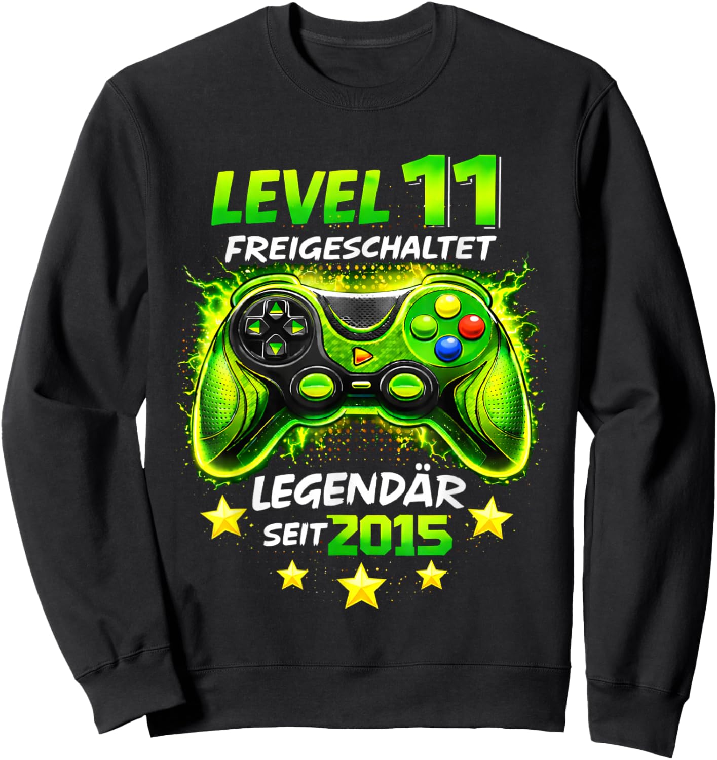 Level 11 Birthday Boy Gamer Funny 2015 11er Birthday Sweatshirt - Sweatshirt | Black