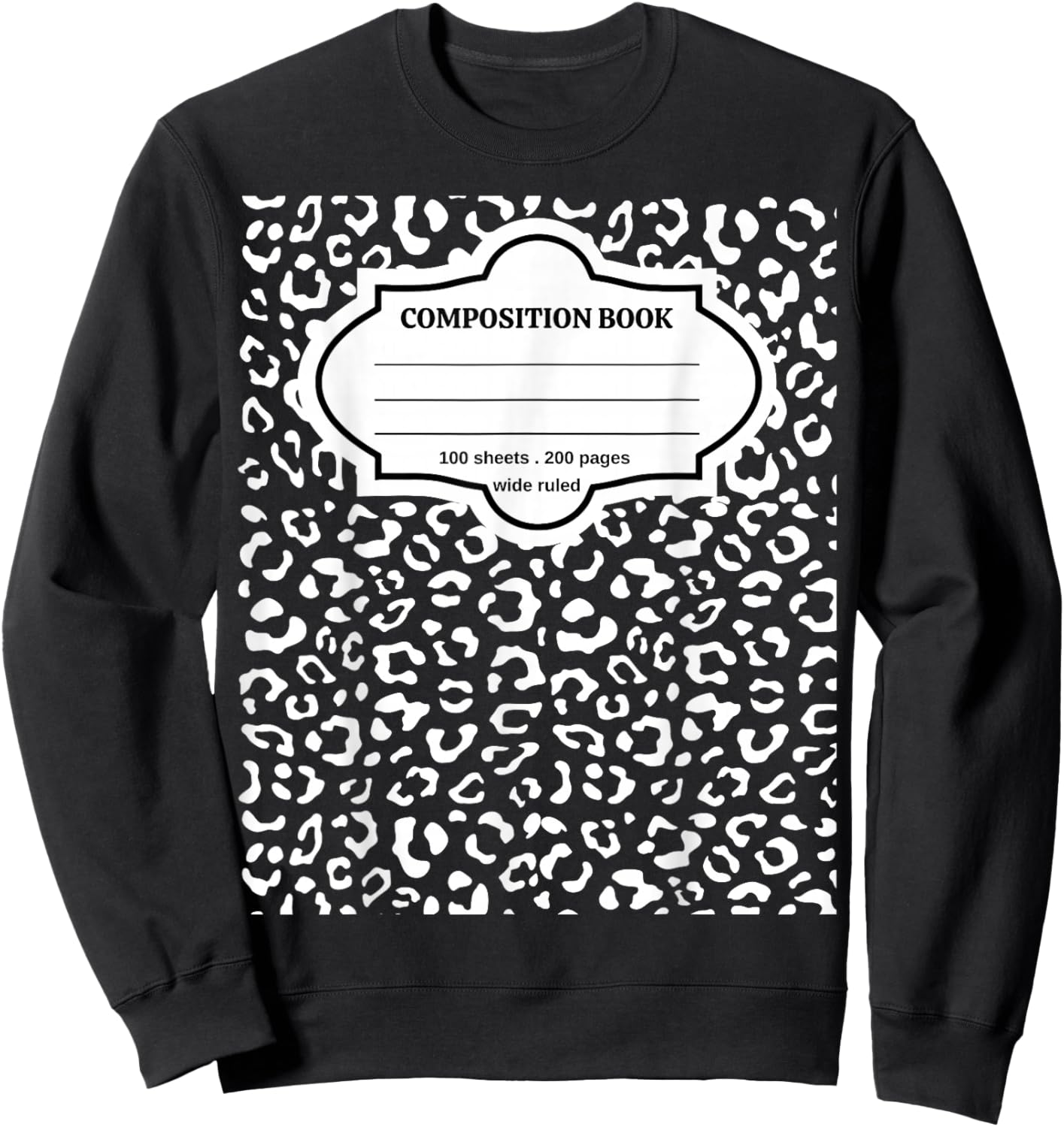 Composition Notebook Costume Matching Group Halloween School Sweatshirt - Sweatshirt | Black
