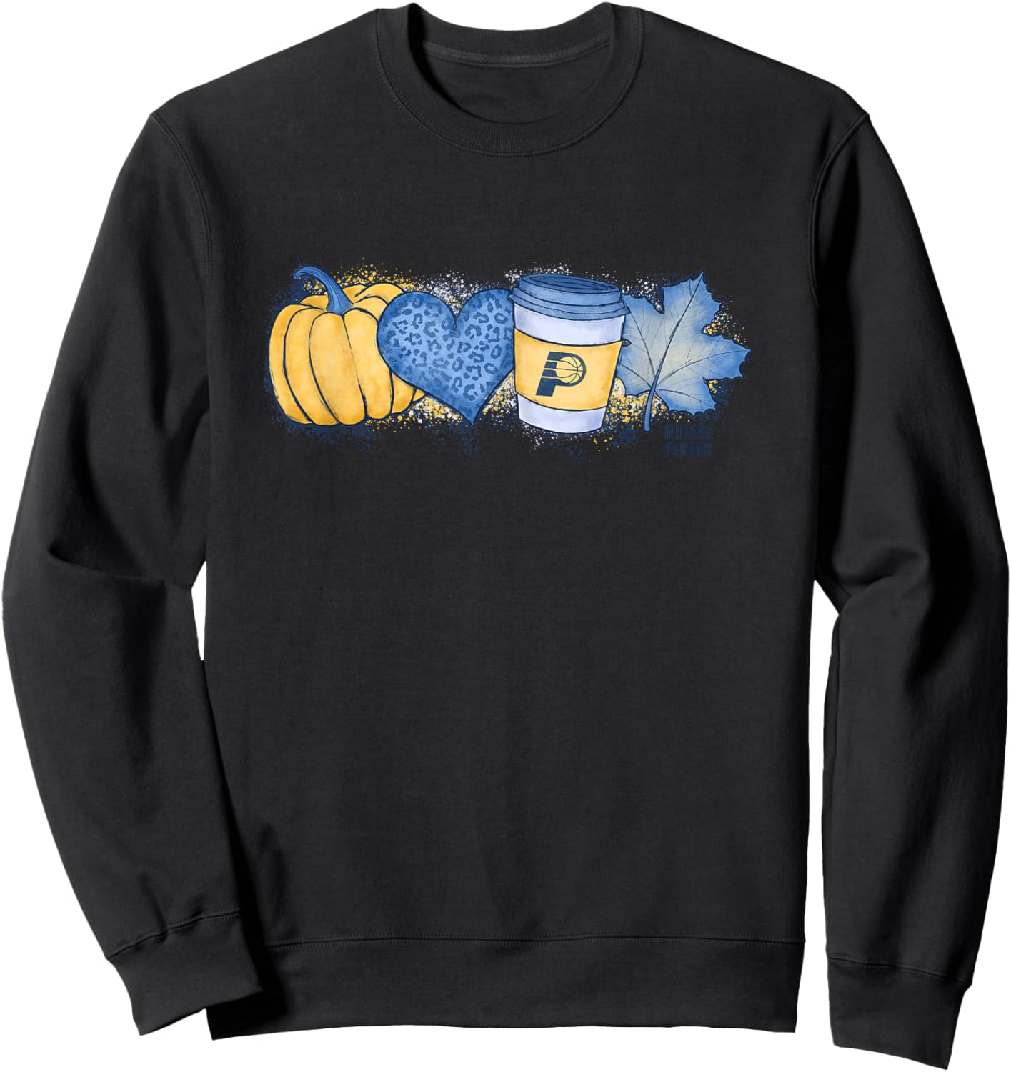 NBA Indiana Pacers Cozy Fall Painted Banner Sweatshirt - Sweatshirt | Black