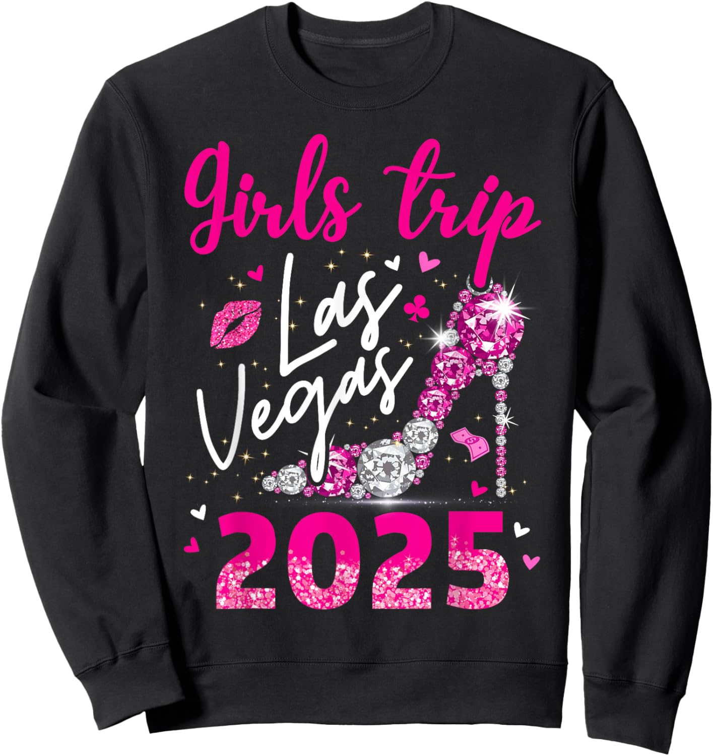 Las Vegas Girls Trip 2025 Girls Weekend Party Friend Match Sweatshirt - Sweatshirt | Black