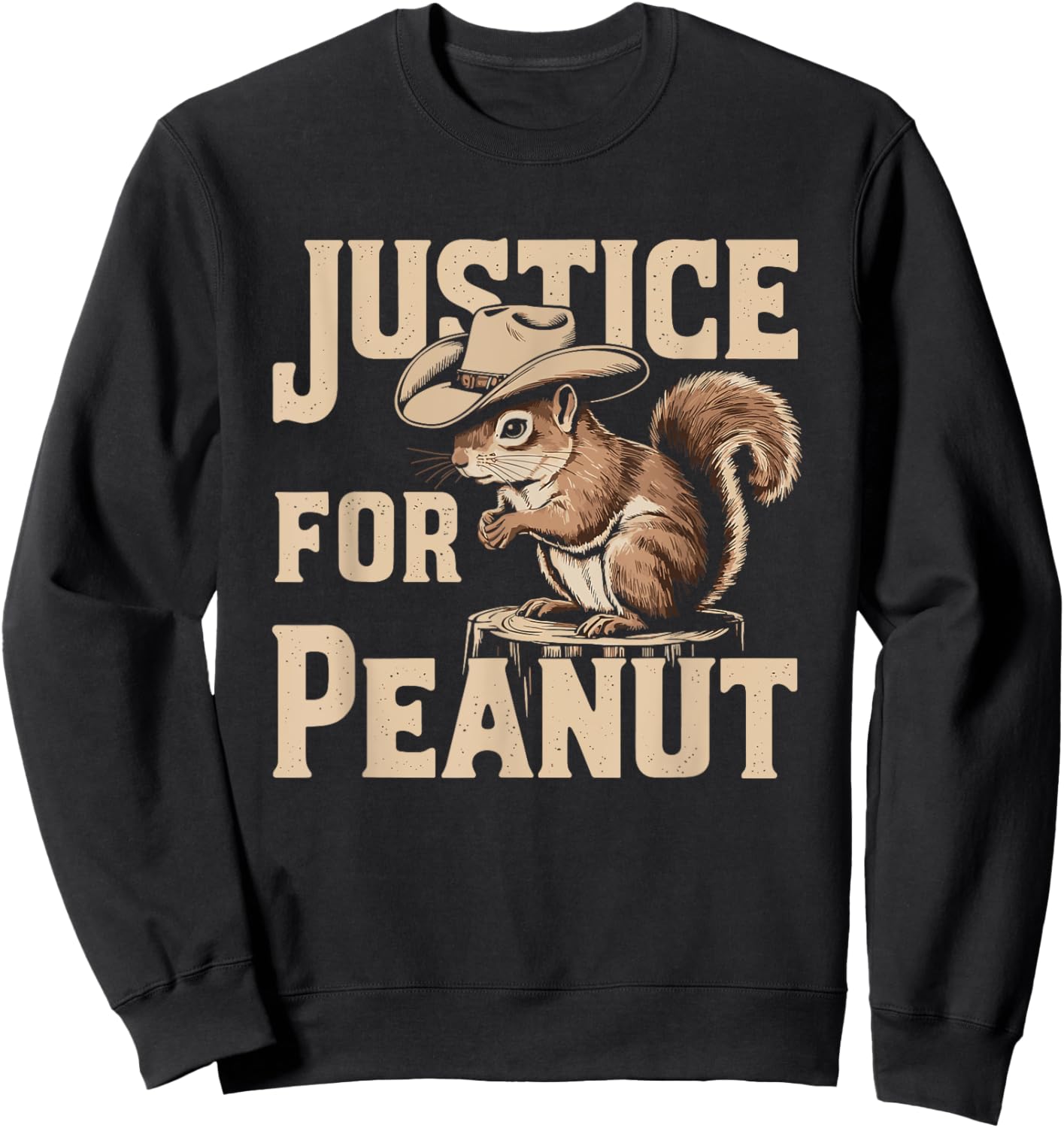 Justice For Peanut The Squirrel Sweatshirt - Sweatshirt | Black