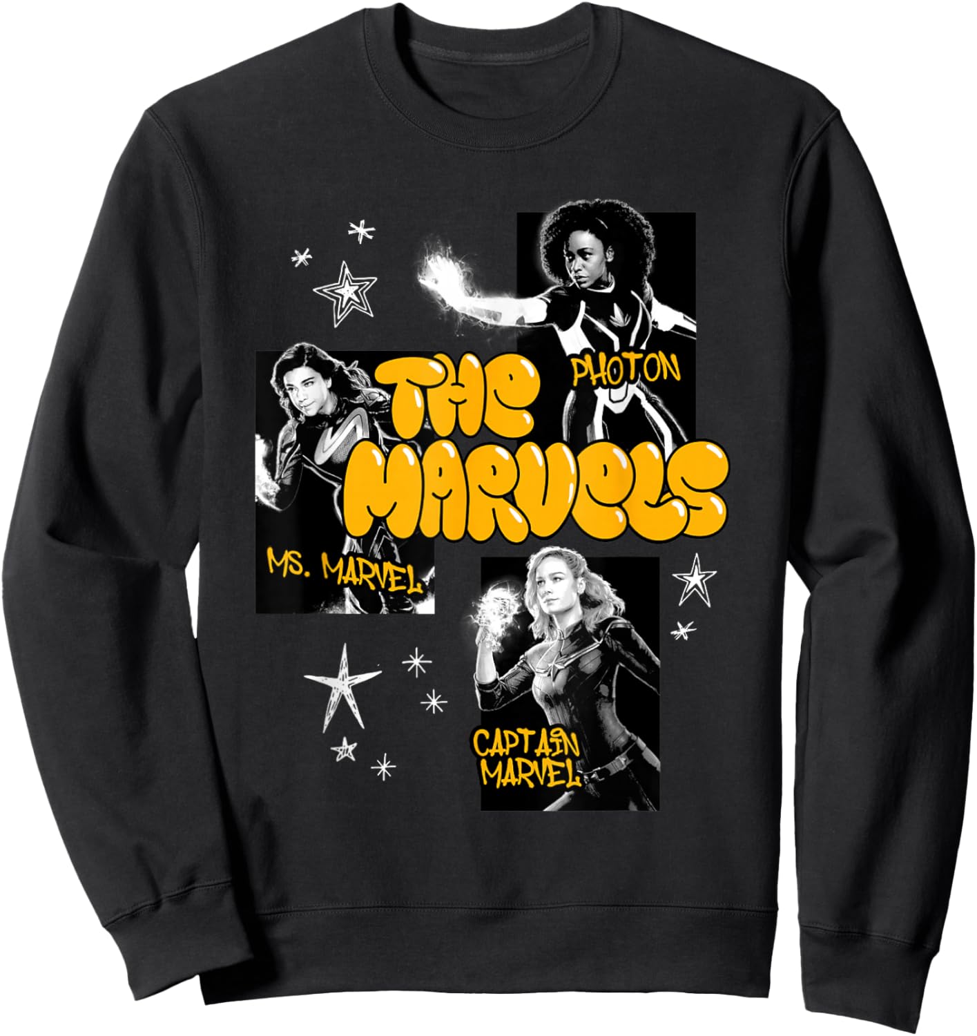 Marvel The Marvels Group Portrait Cosmic Power Sweatshirt - Sweatshirt | Black