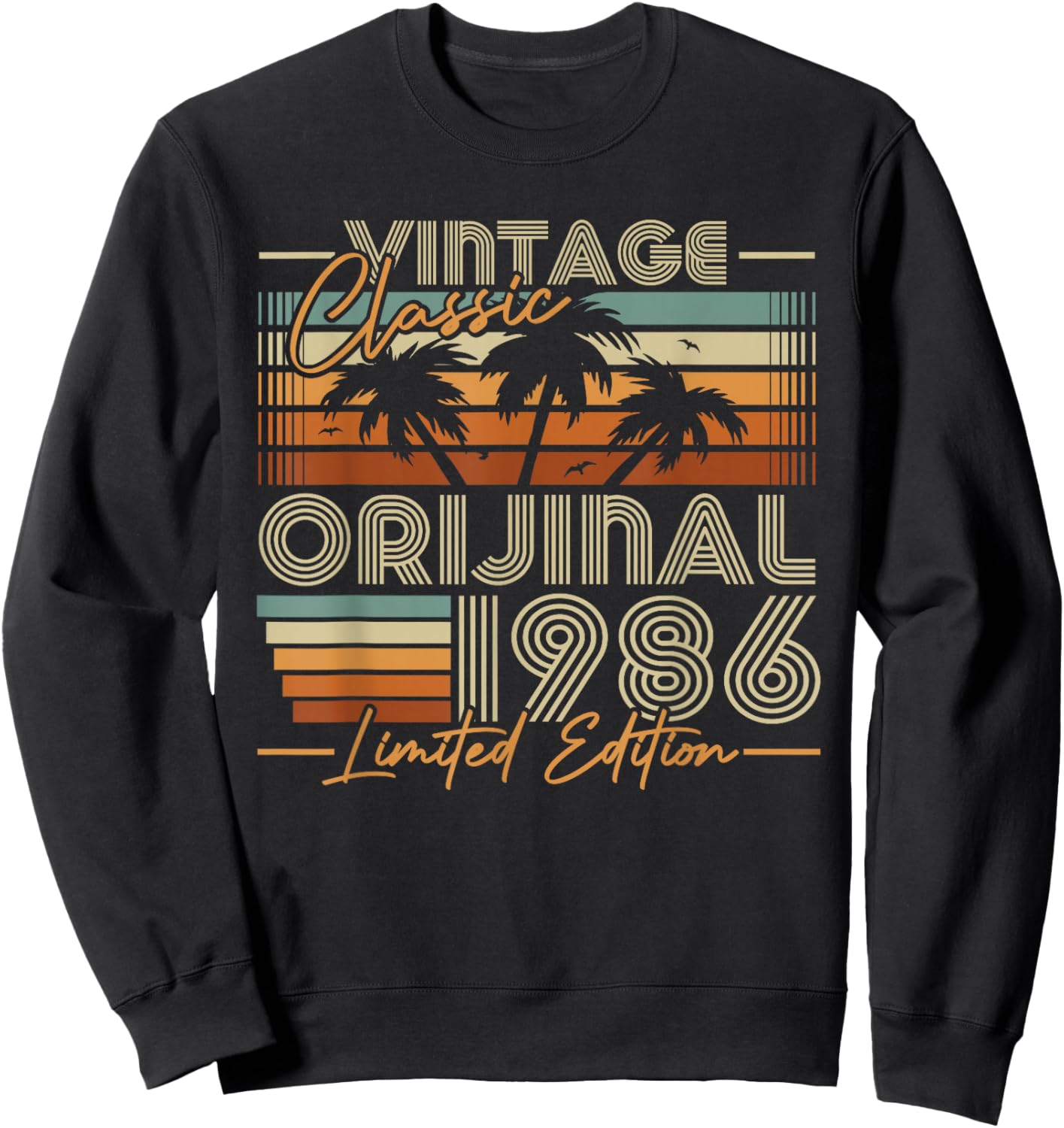 Vintage 1986 Rétro Cadeau 40 Ans Anniversaire Hommes Femmes Sweatshirt - Sweatshirt | Black