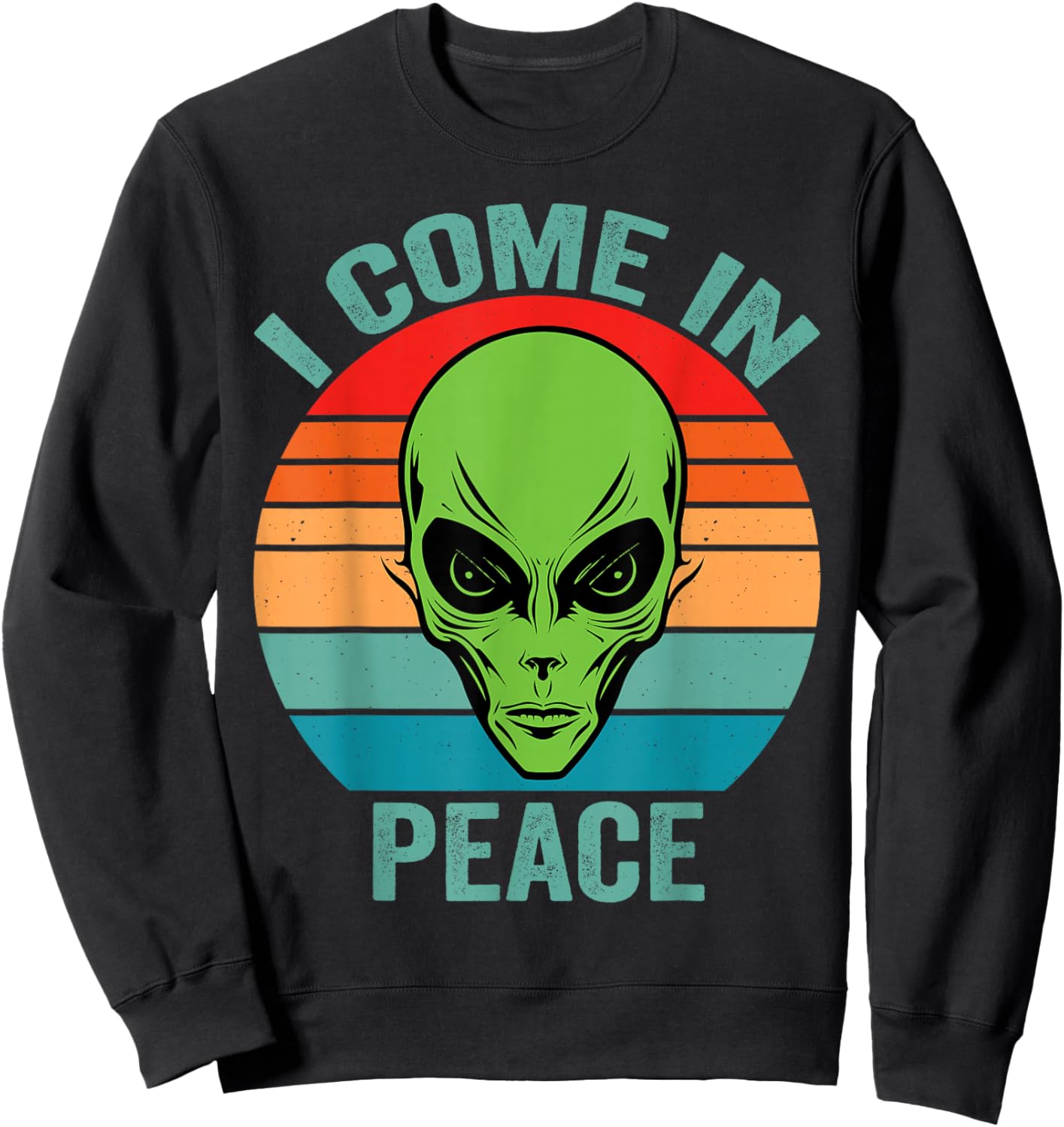 I Come In Peace im Peace Matching Couples Alien Sweatshirt - Sweatshirt | Black