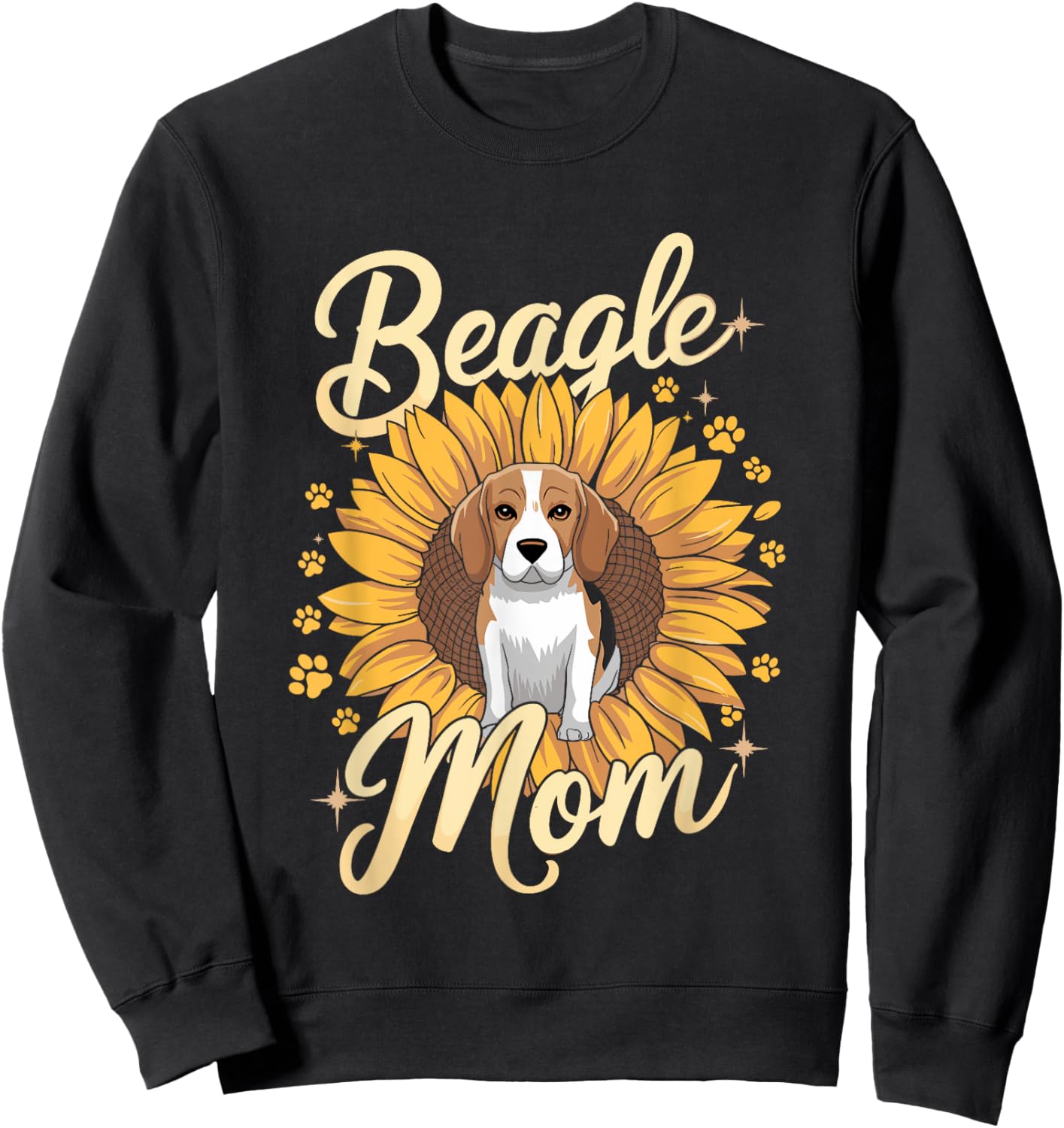 Beagle Mom Sunflower Beagles Dog Women Sweatshirt - Sweatshirt | Black