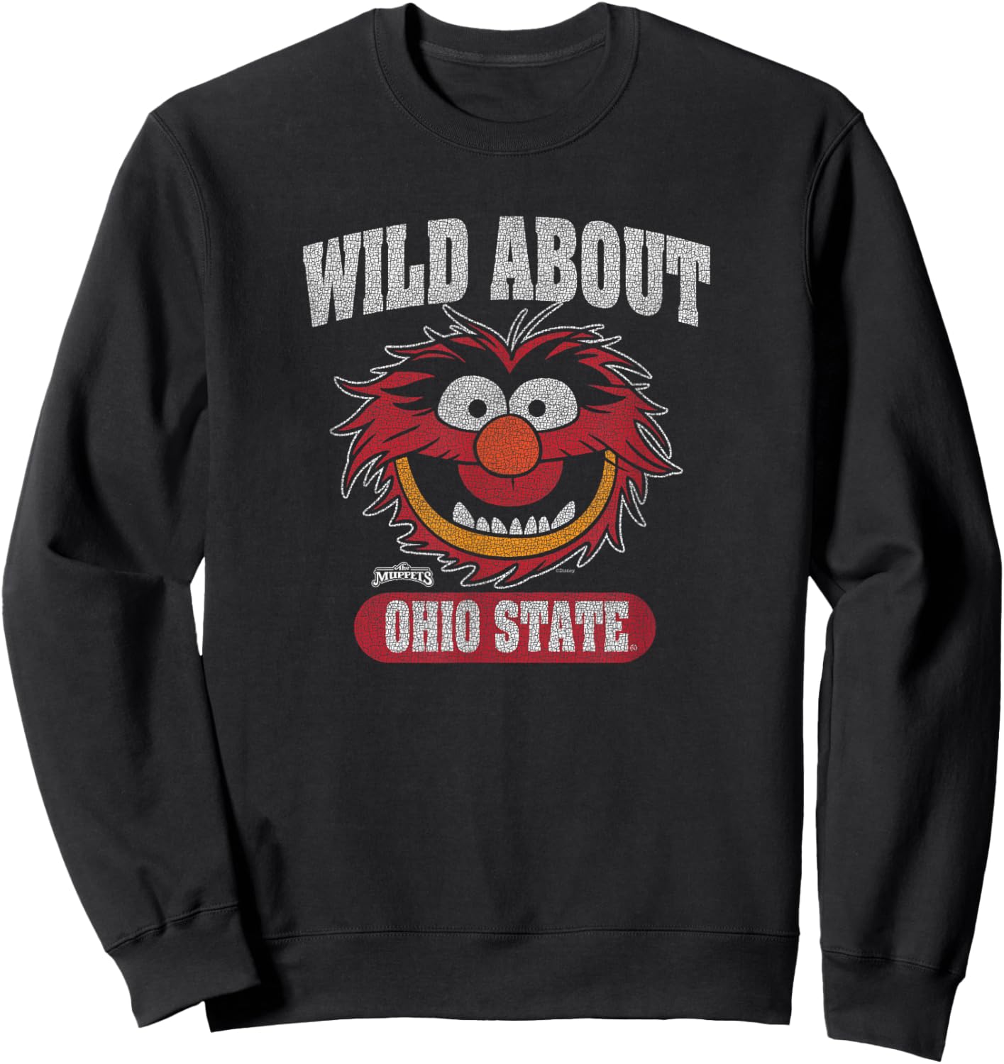 Ohio State Buckeyes Muppets Animal Black Officially Licensed Sweatshirt - Sweatshirt | Black