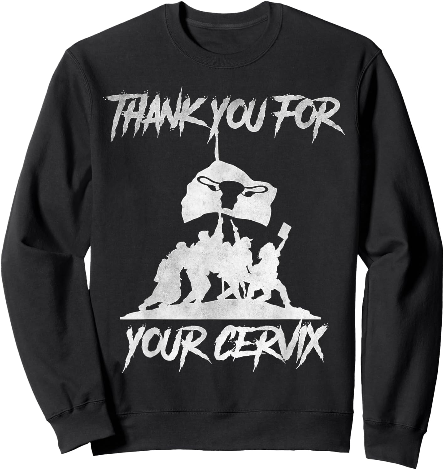 Thank you for your cervix Sweatshirt - Sweatshirt | Black