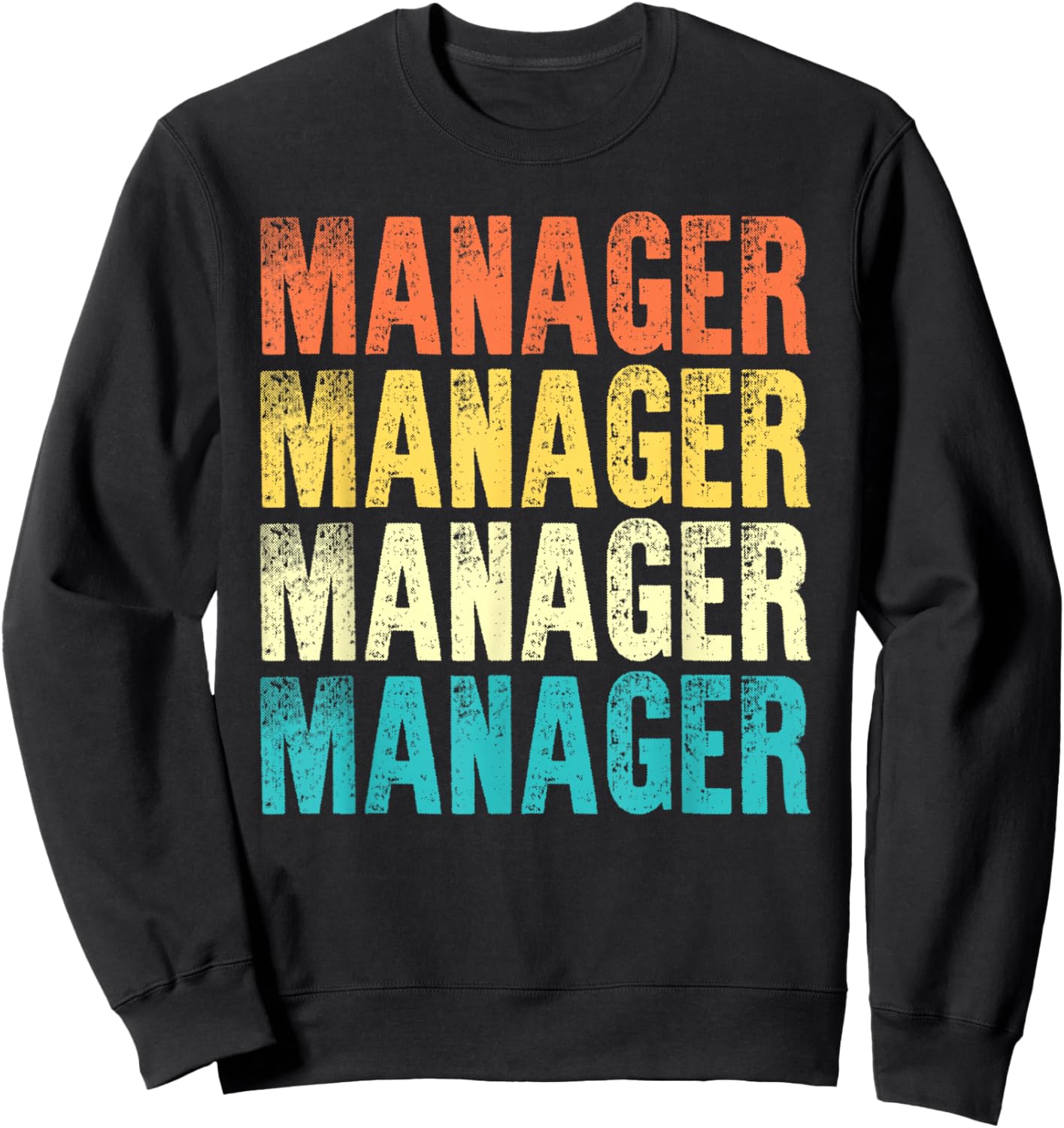 Manager Vintage Style Job Sweatshirt - Sweatshirt | Black