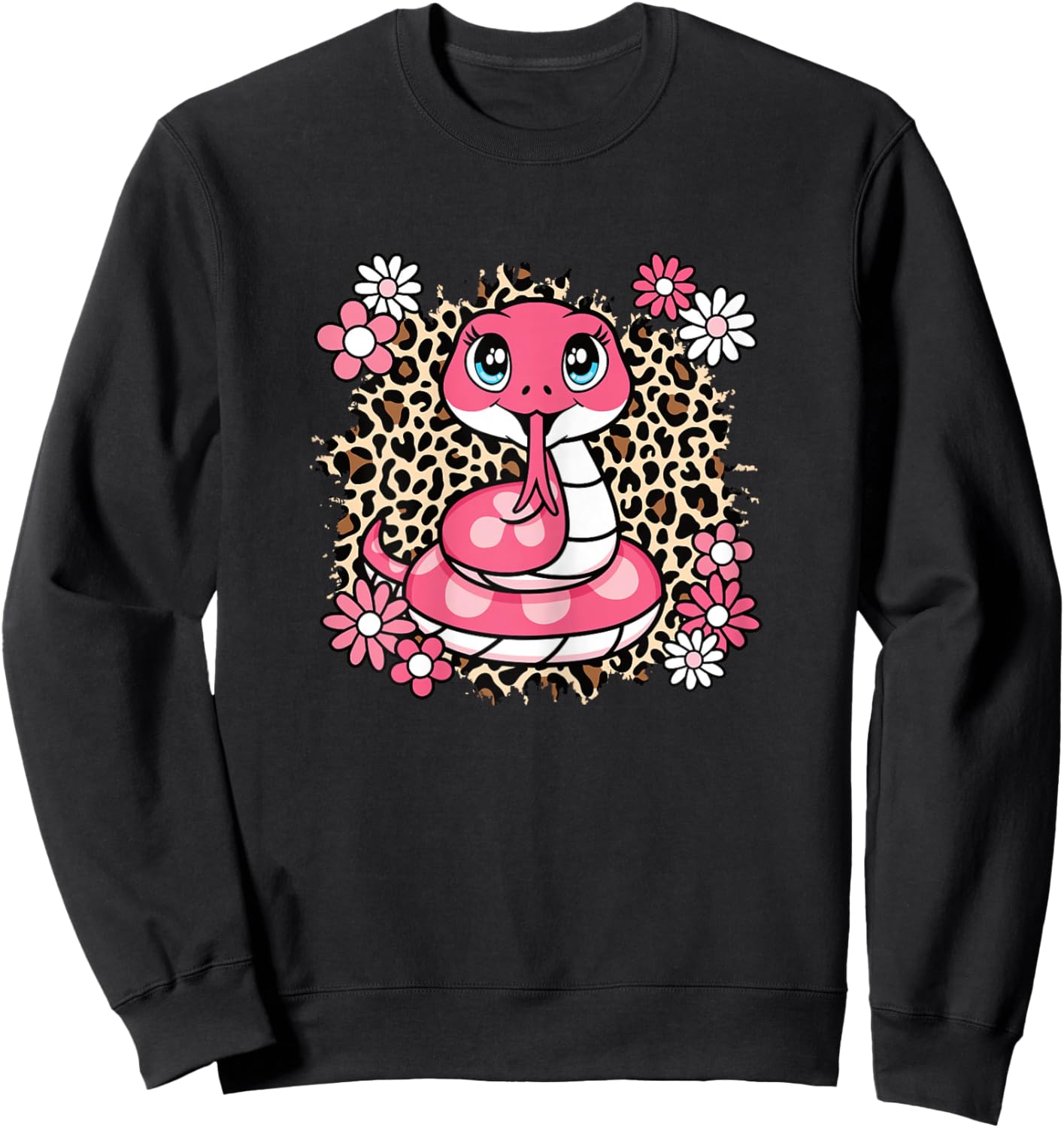 Cute Snake Lover Women Girls Kids Sweatshirt - Sweatshirt | Black