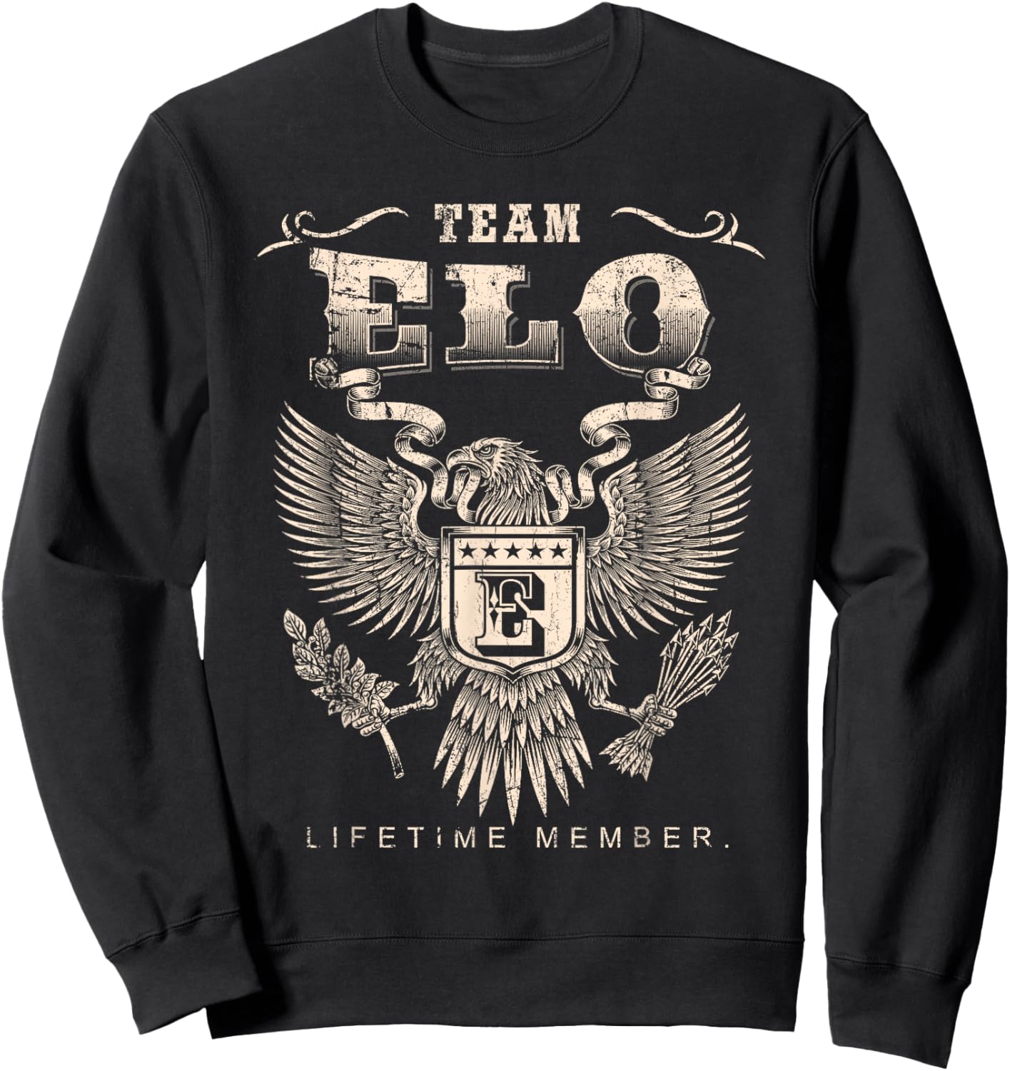 Team Elo Lifetime Member - Elo Name Sweatshirt - Sweatshirt | Black